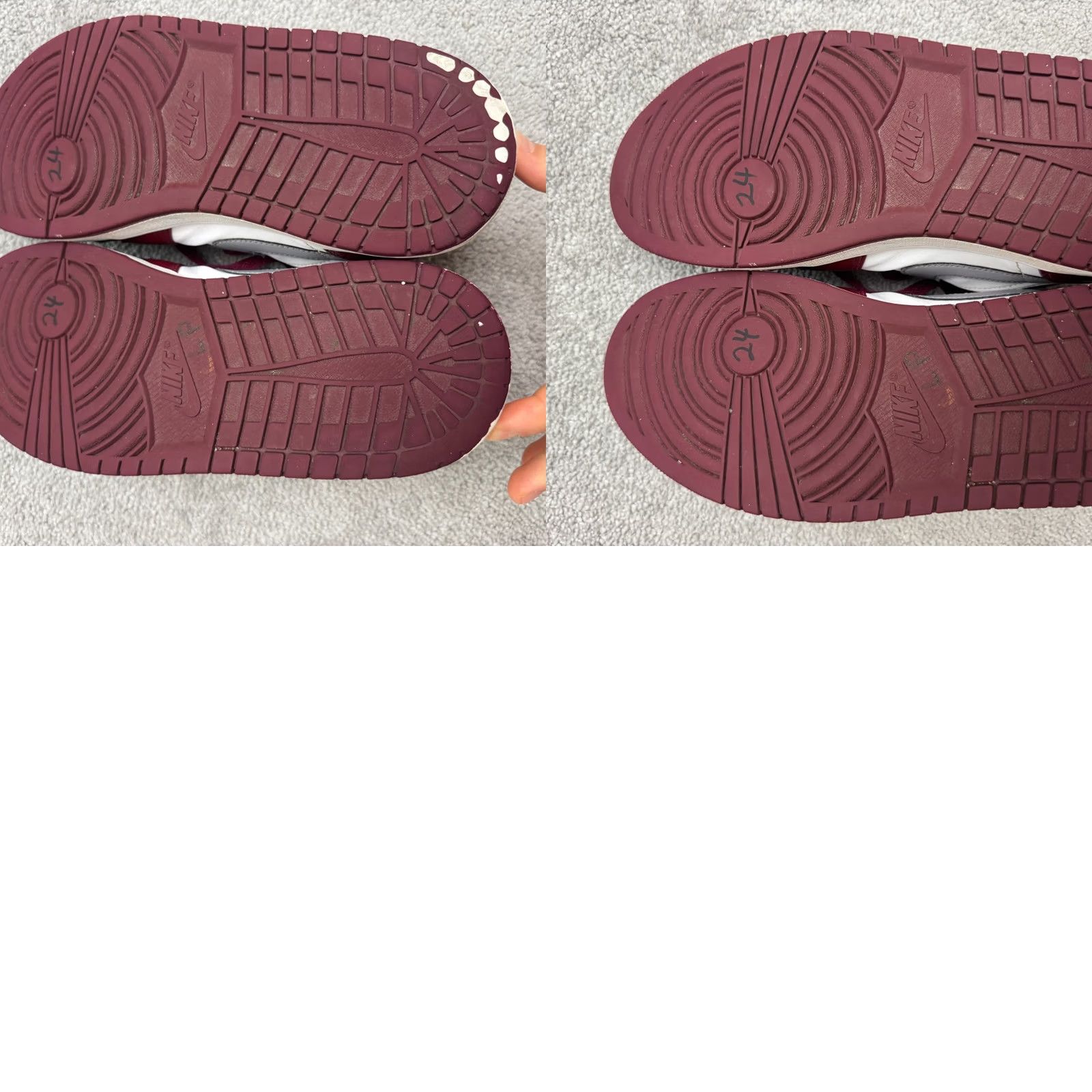 Nike Nike Air Jordan 1 Low Bordeaux White Cherrywood Red Cement Gray Sneakers Mens 12 Size US 12 / EU 45 - 10 Thumbnail