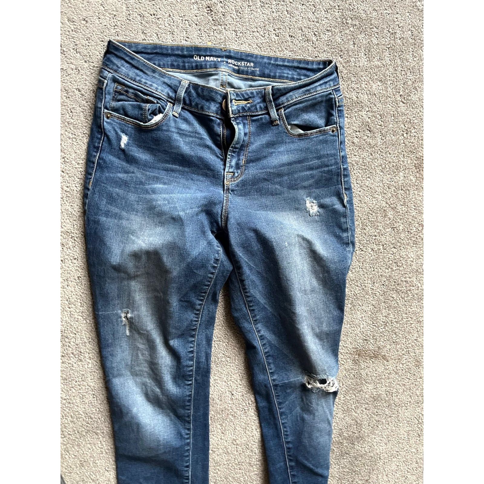 Old Navy VINTAGE Old Navy Womens Rockstar Jeans Womens Size 2 Regular Mid Rise Blue Size 26" / US 2 / IT 38 - 2 Thumbnail