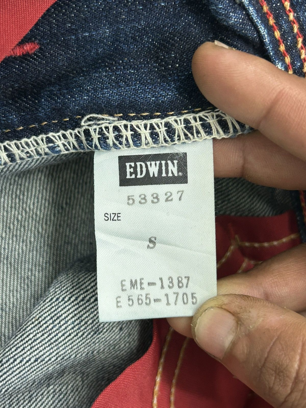 Edwin Flare Edwin Japan Edition Rude Zero Distressed Red Knit Size US 30 / EU 46 - 14 Thumbnail