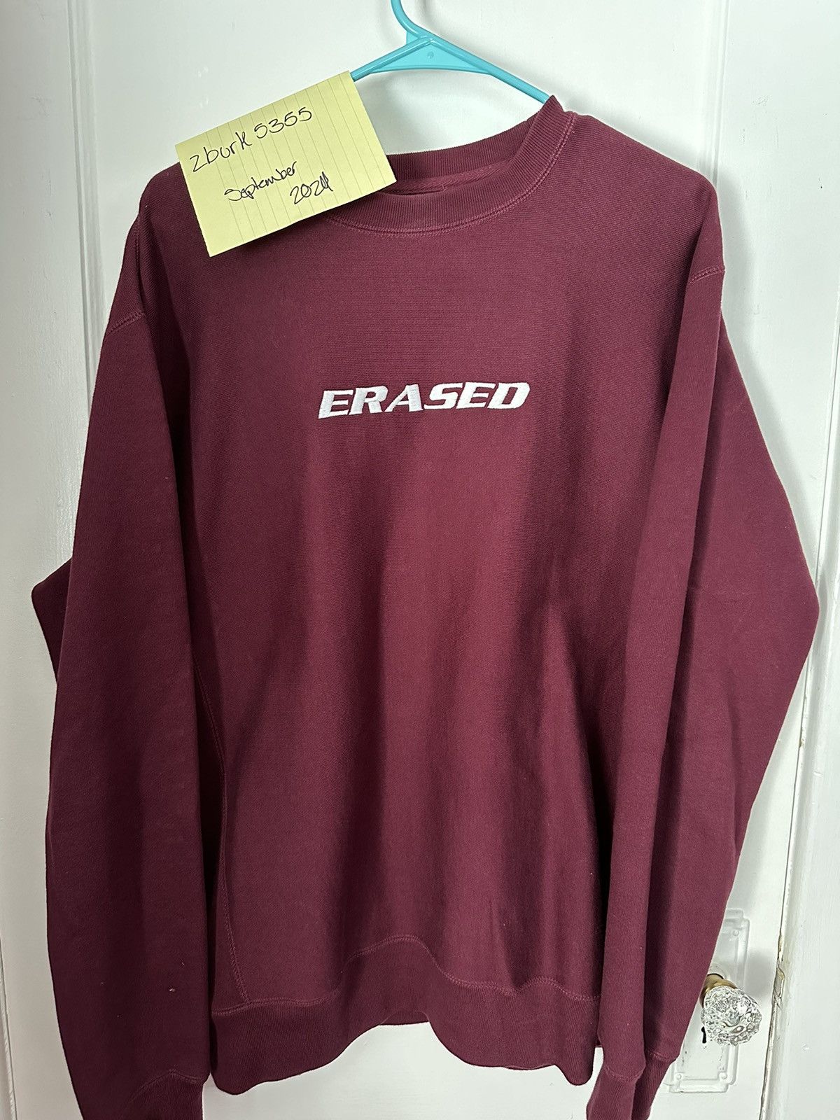 Erased Project Erased Project - Heavy weight crewneck sweater - Maroon Size US L / EU 52-54 / 3 - 1 Thumbnail