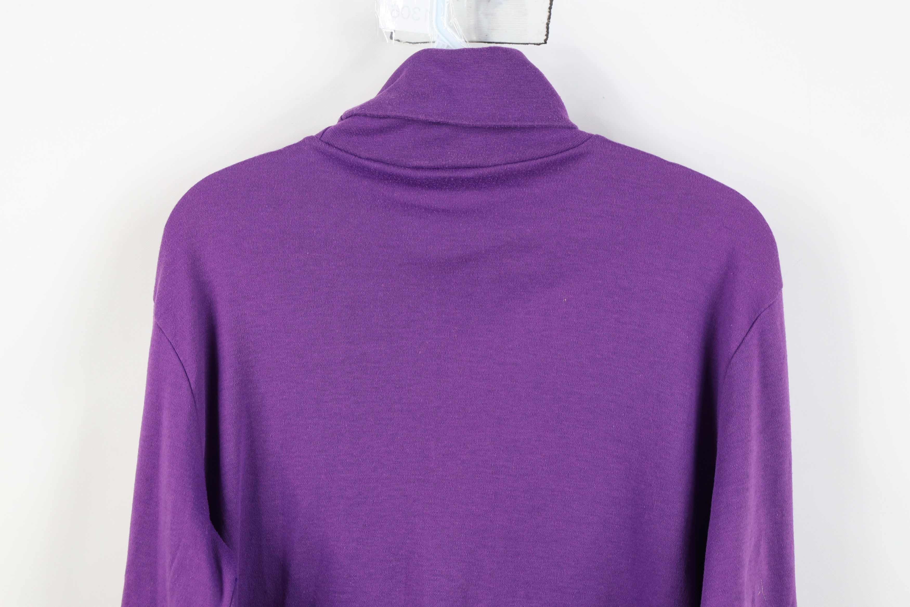 Vintage Vintage 90s Streetwear Long Sleeve Turtleneck T-Shirt Purple Size XL / US 12-14 / IT 48-50 - 11 Thumbnail