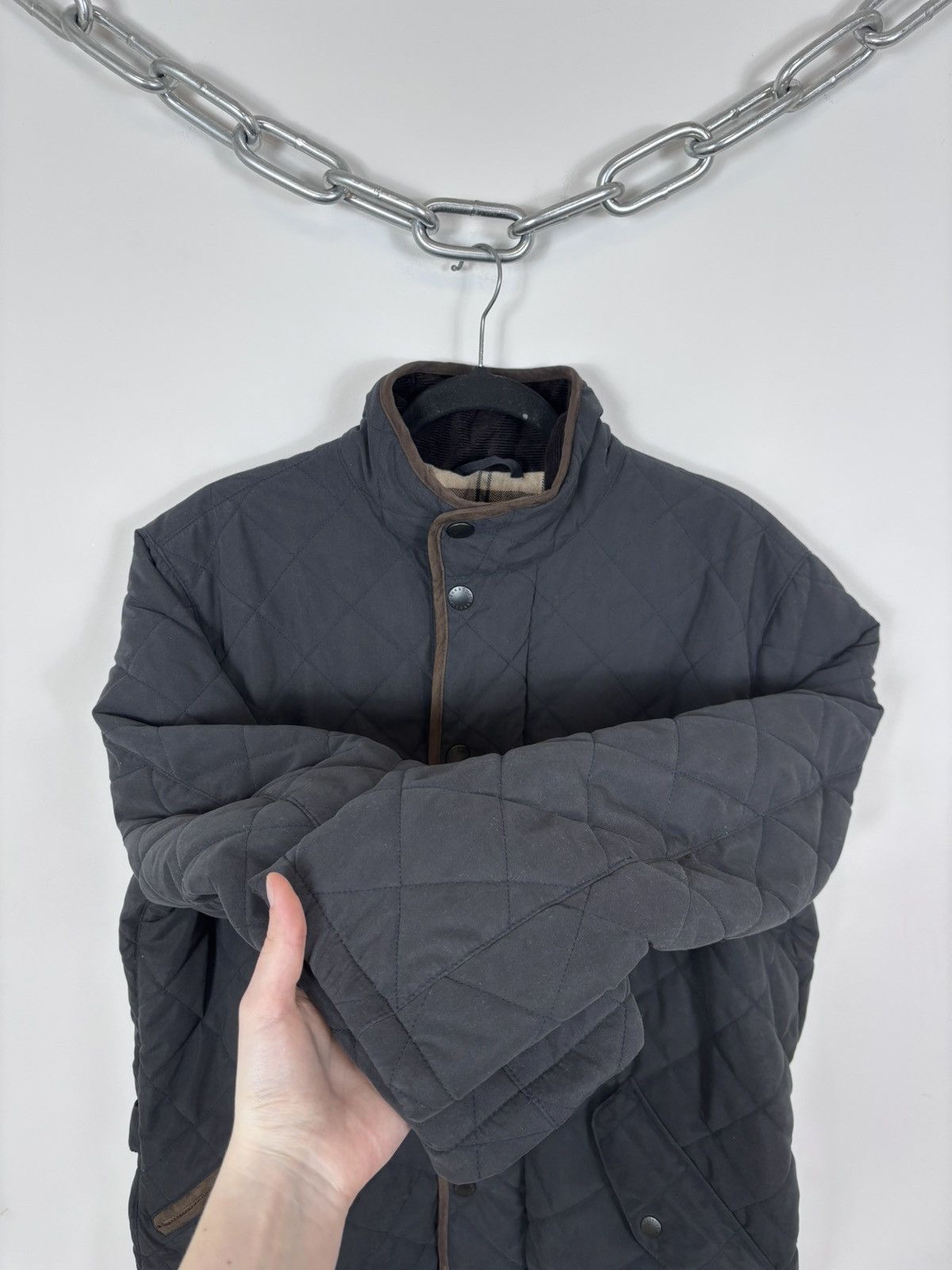 Barbour Barbour Men’s Waterproof Shoveler Quilted Jacket Navy Coat Size US L / EU 52-54 / 3 - 9 Thumbnail