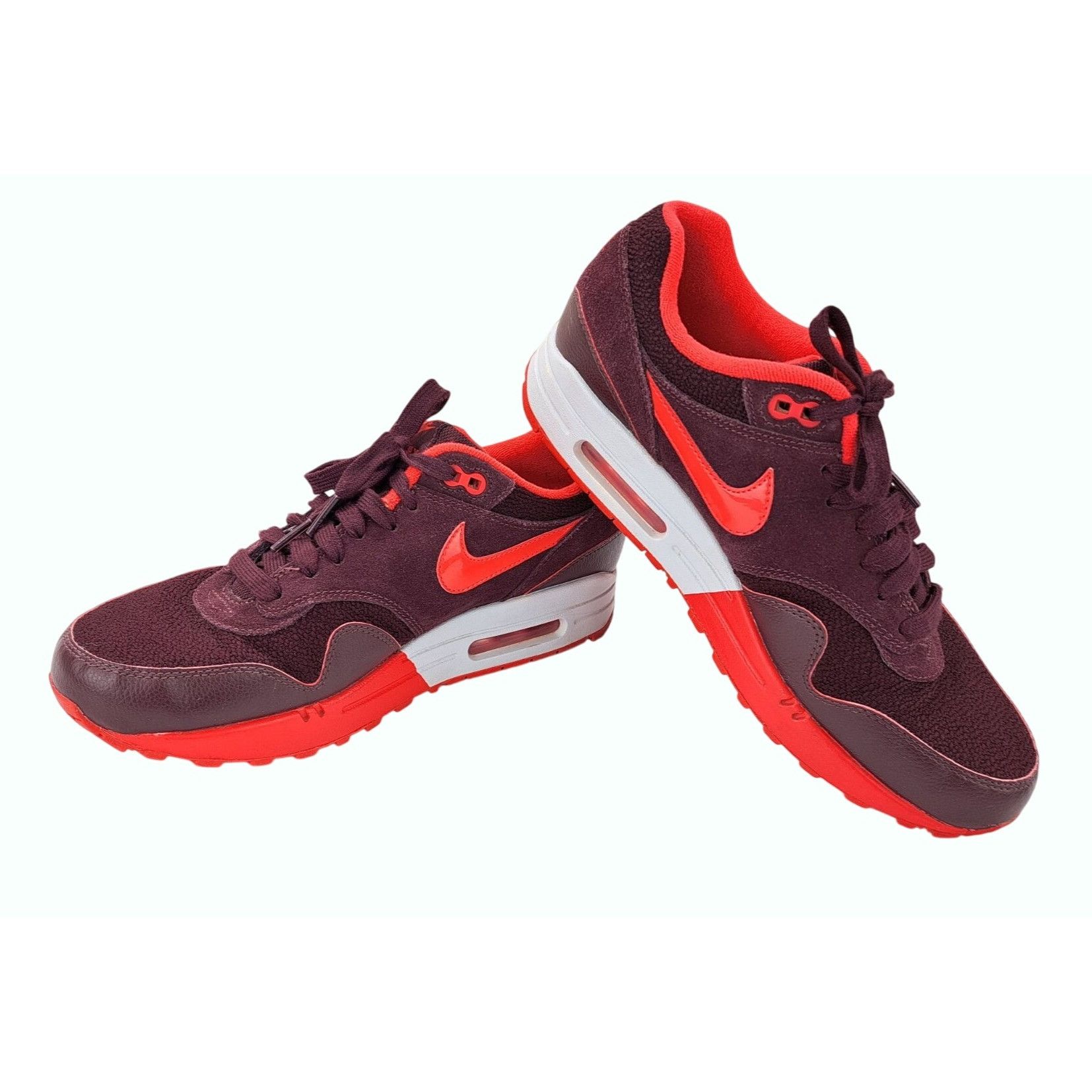 Nike Nike Air Max 1 Sneaker Shoe Women Size 10 Burgundy Platinum Size US 10 / IT 40 - 4 Thumbnail