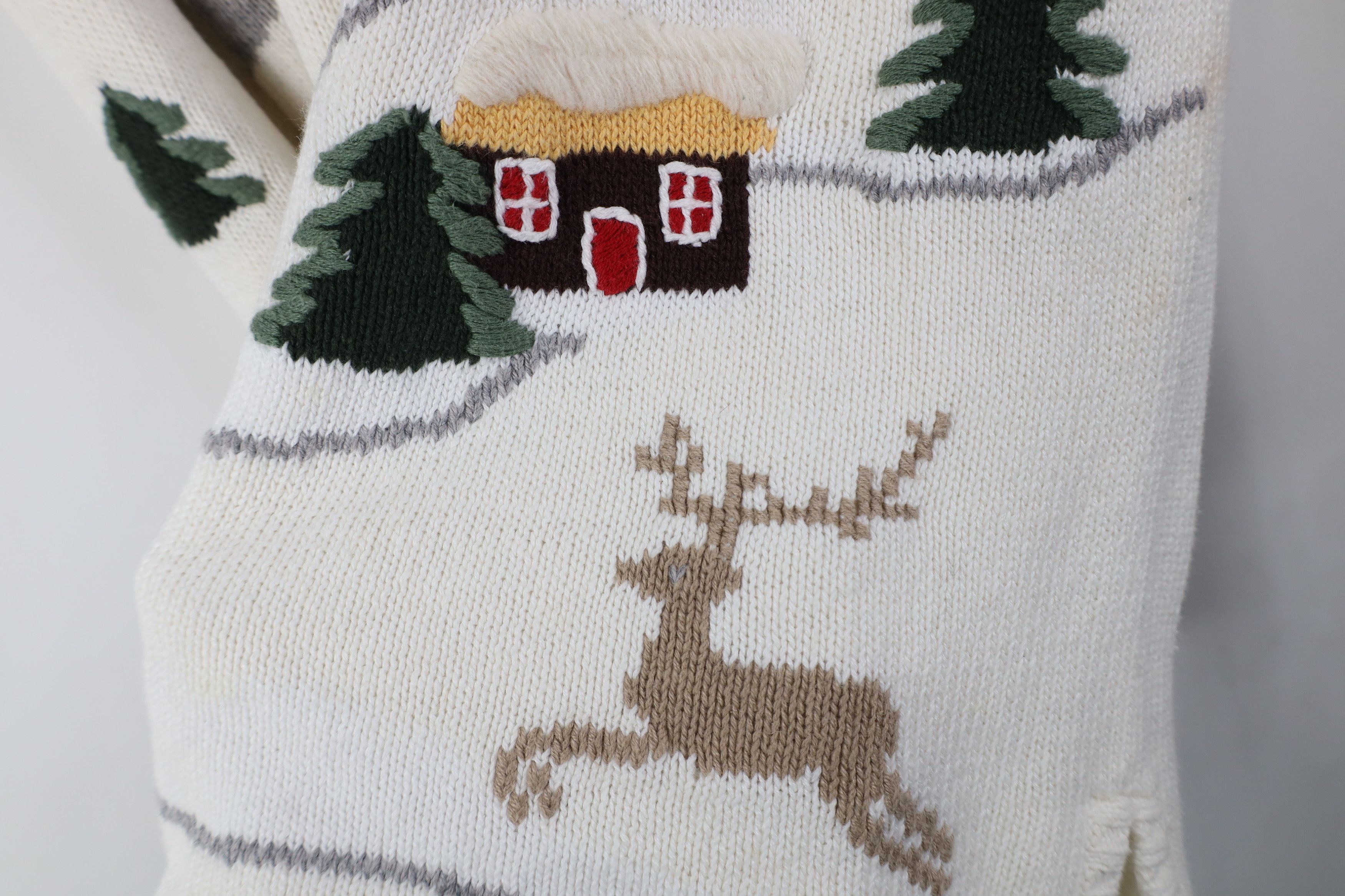Vintage Vintage 90s Streetwear Christmas Town All Over Print Sweater Size M / US 6-8 / IT 42-44 - 6 Thumbnail