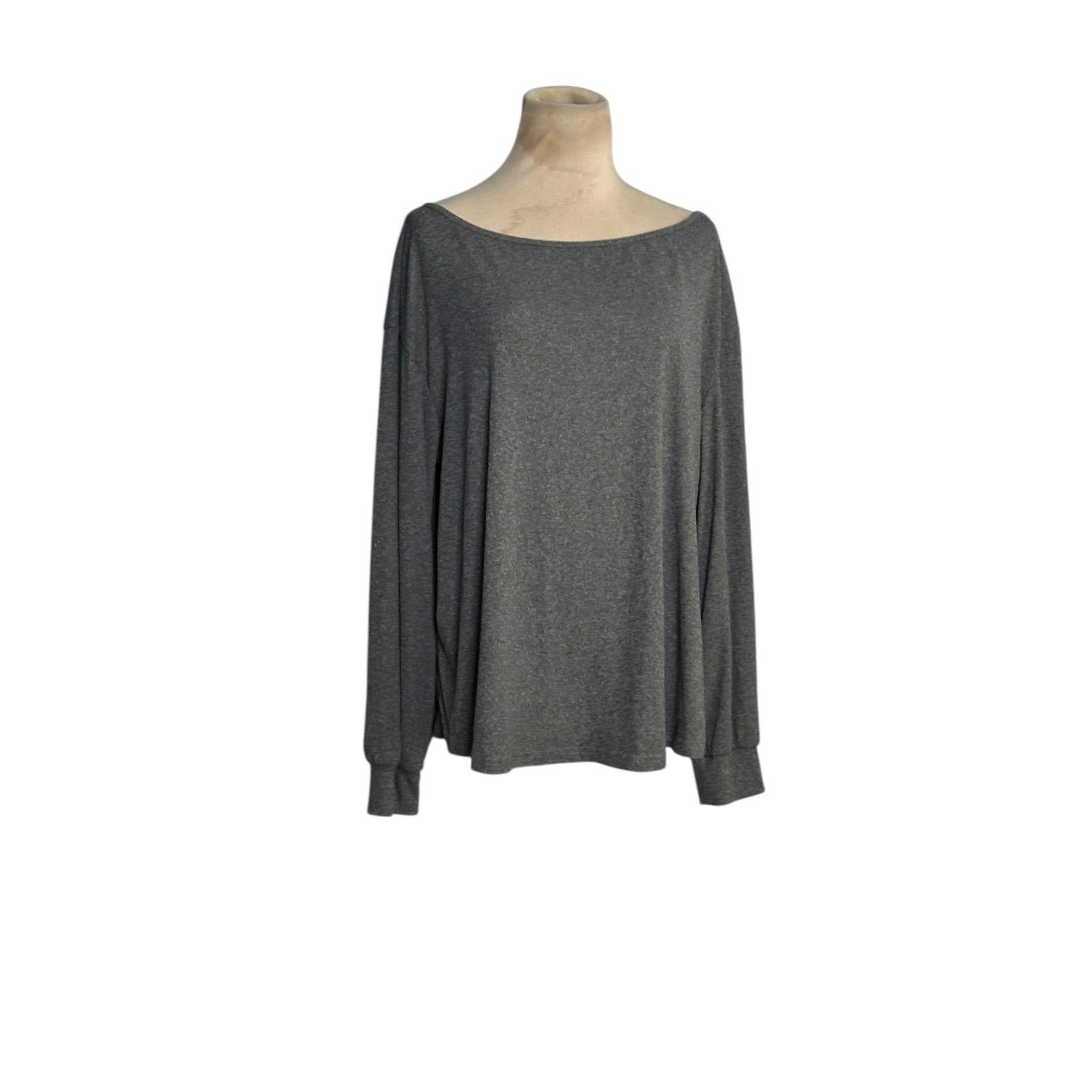 Shein Shein gray long sleeves boat neck top size Large Size L / US 10 / IT 46 - 7 Thumbnail