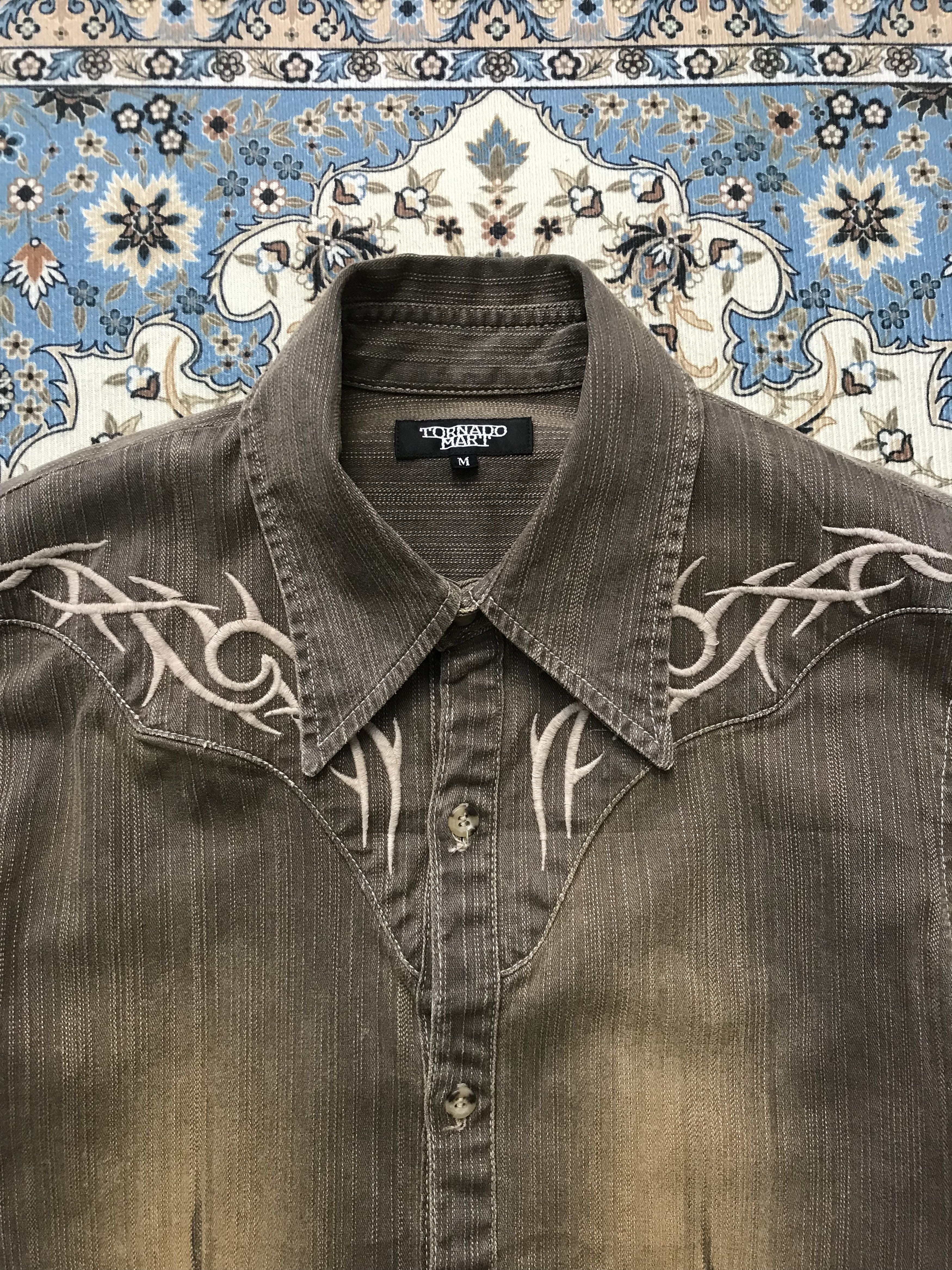Tornado Mart Tornado Mart Style Cowboy Denim Shirt Size US S / EU 44-46 / 1 - 9 Thumbnail