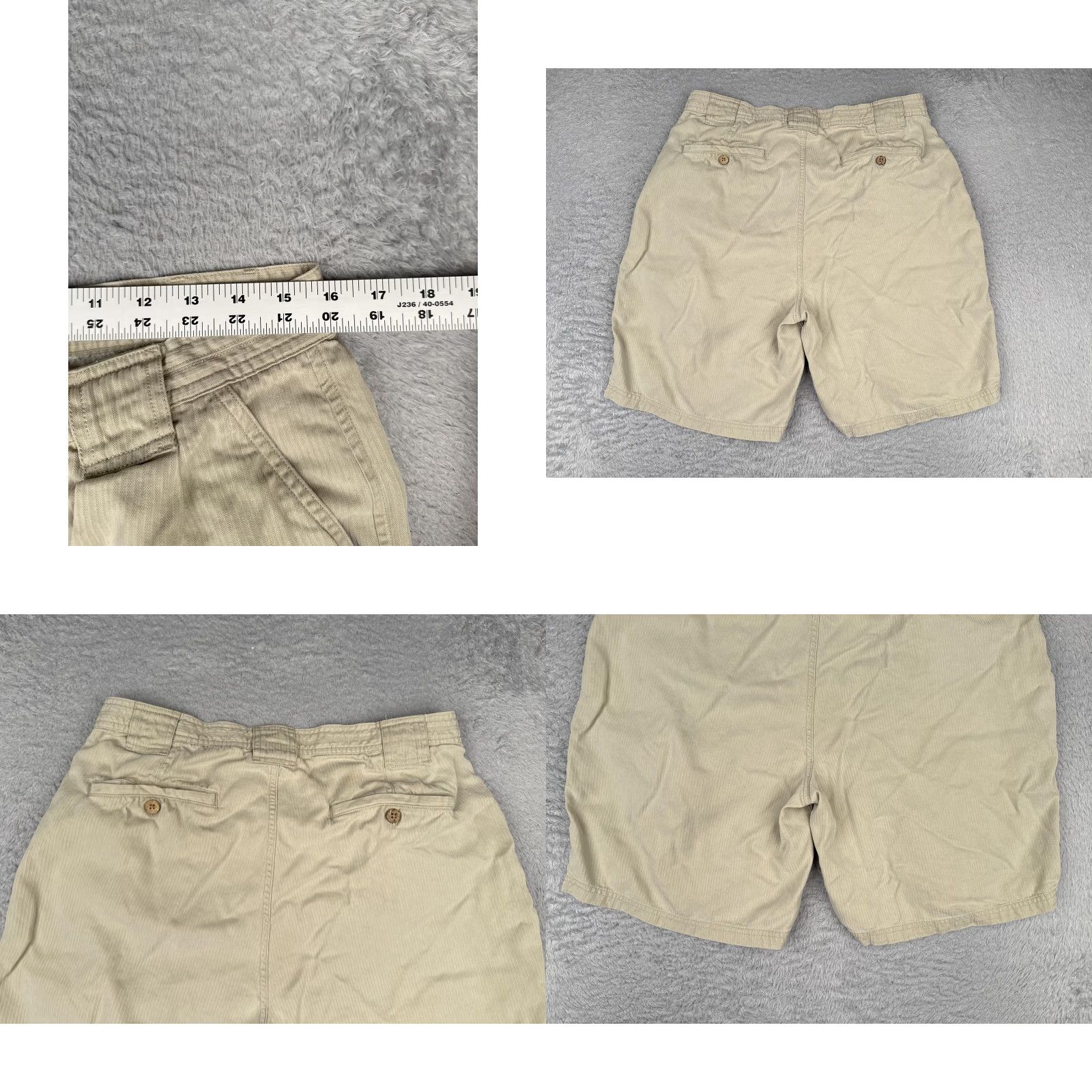 Tommy Bahama VINTAGE Tommy Bahama Shorts Mens 35 Khaki Tencel Lyocell Pleated Casual Chino Zip Fly Beach Mens Size US 35 - 9 Thumbnail