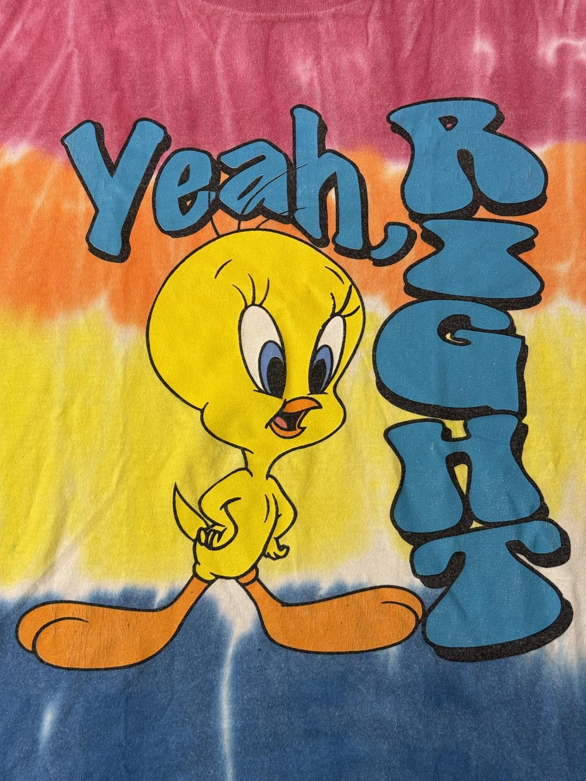 Designer VTG Looney Tunes Tweety Bird T-shirt Yeah Right Tie Dye L Size US L / EU 52-54 / 3 - 3 Thumbnail