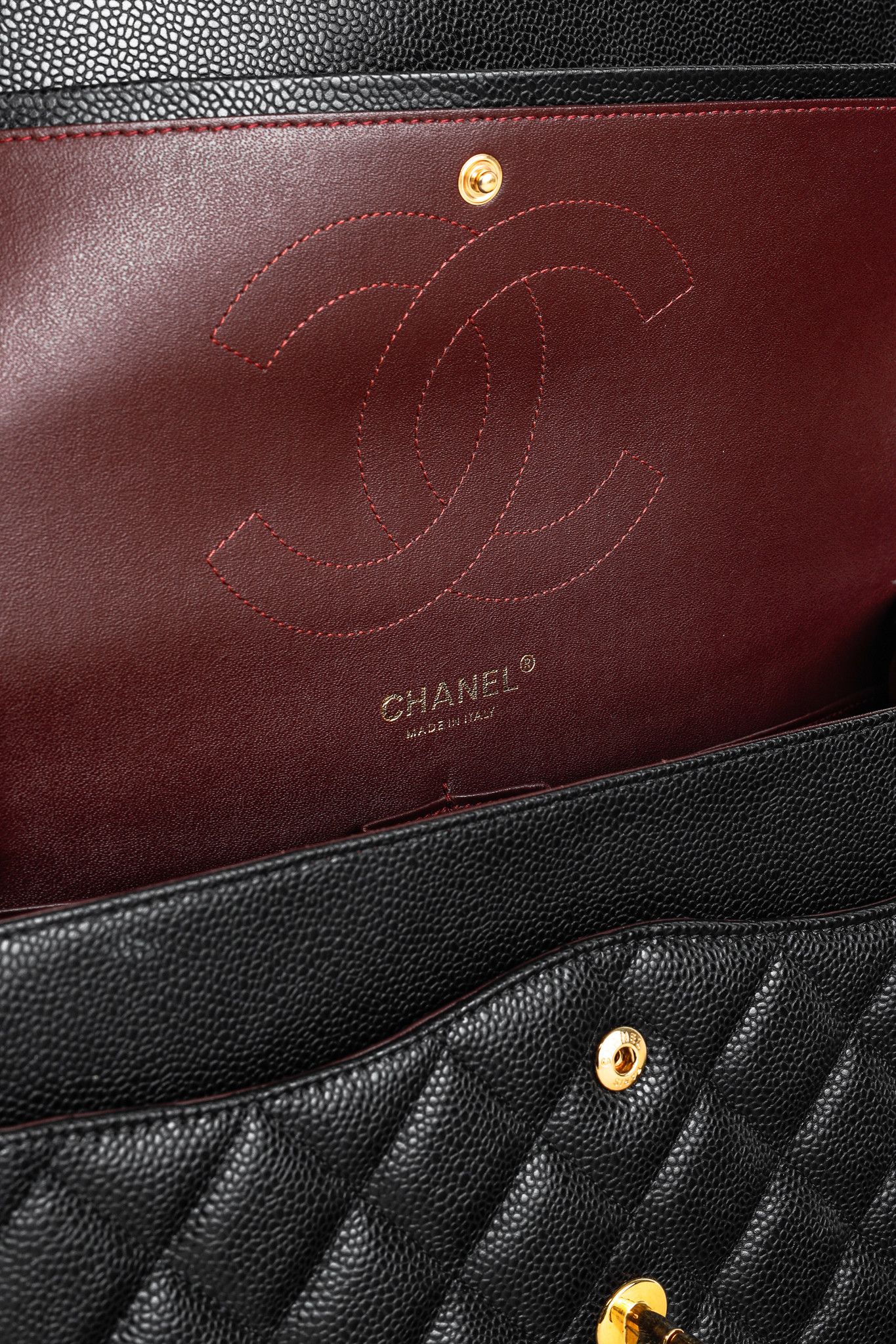 Chanel Chanel Timeless Caviar Leather Classic Jumbo Double Flap Bag Size ONE SIZE - 13 Thumbnail