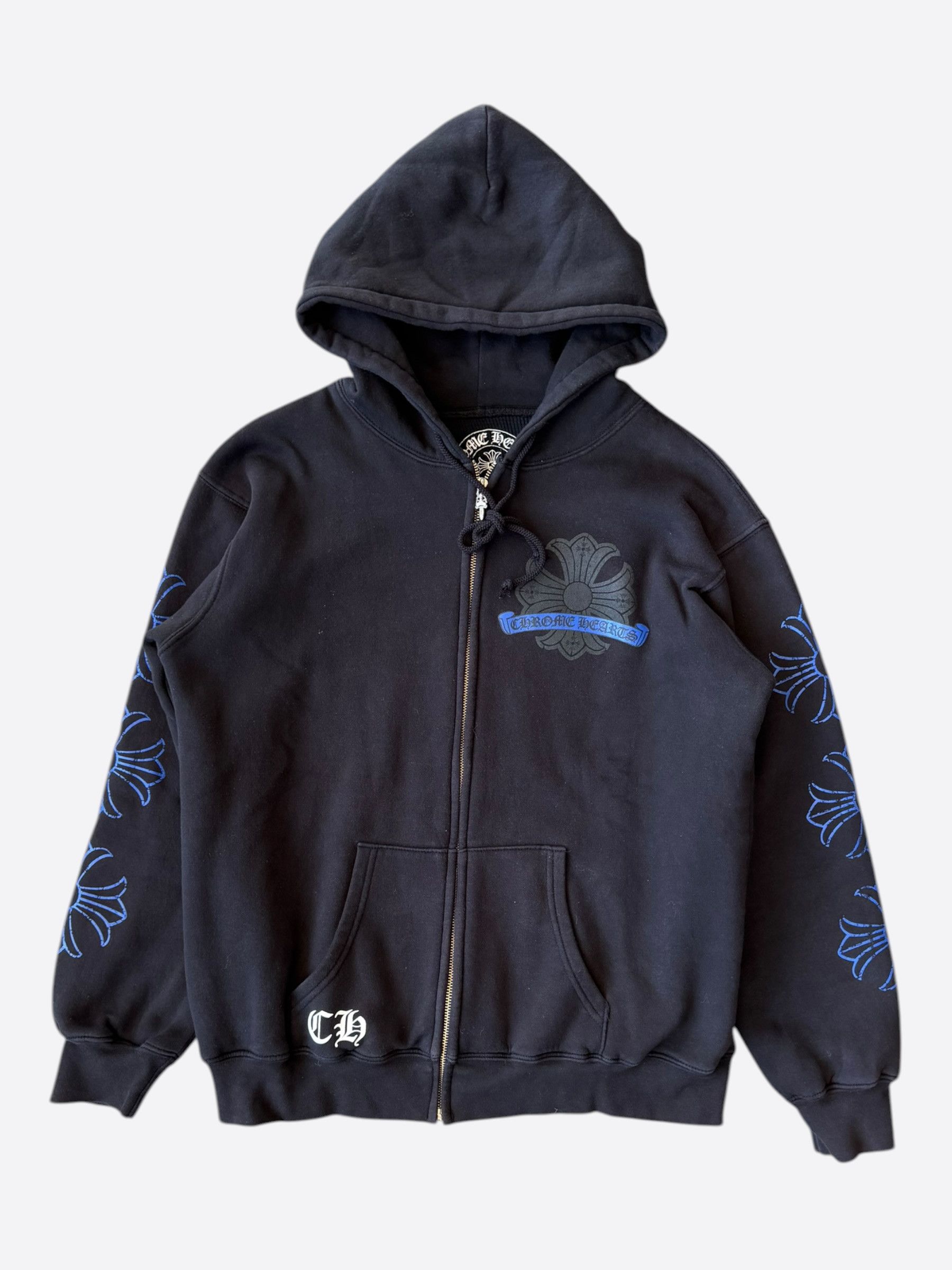 Chrome Hearts CHROME HEARTS MULTI COLOR HORSESHOE LOGO ZIP UP