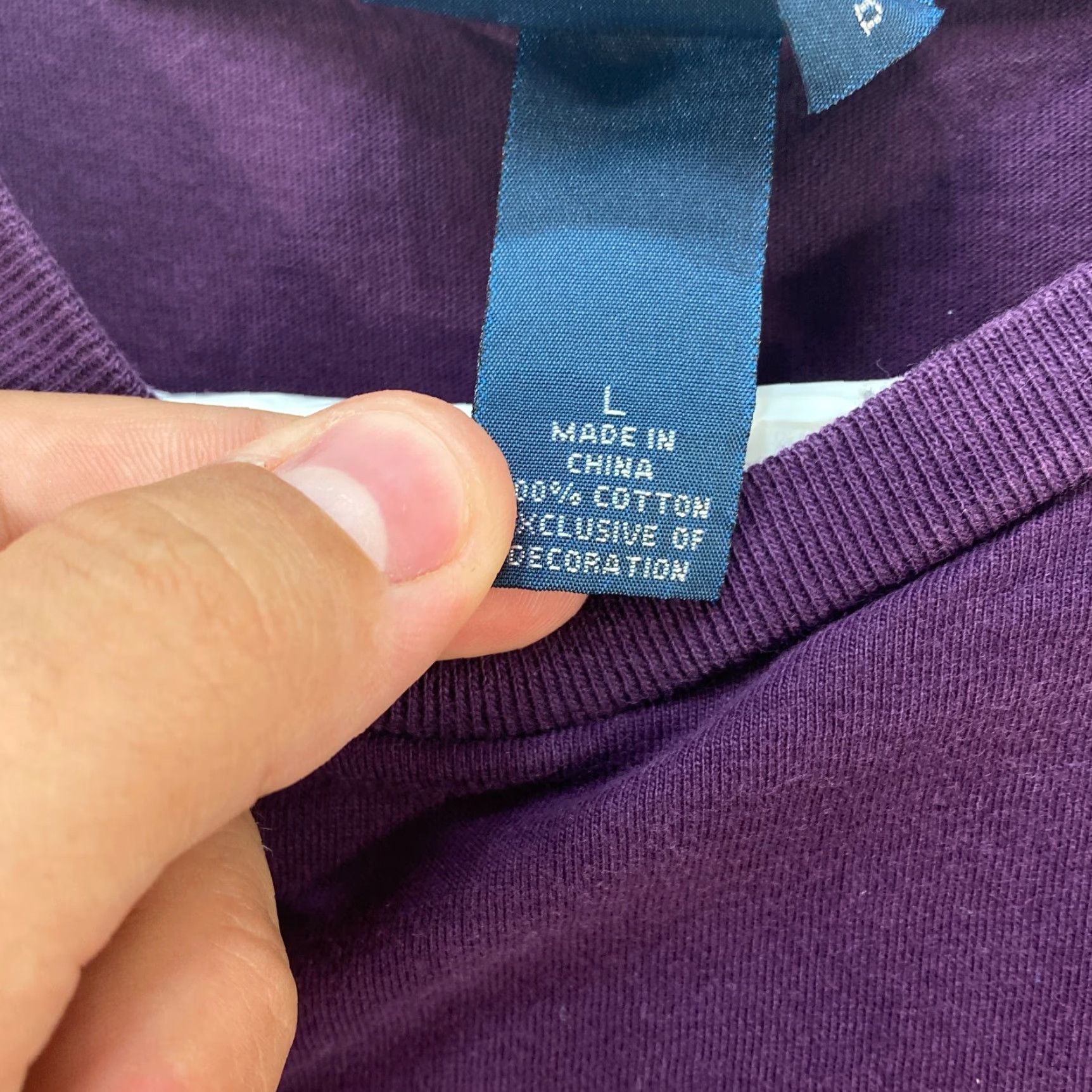 Polo Ralph Lauren VINTAGE Polo Ralph Lauren Mens Large T-Shirt Purple Green Pony Short Sleeve VTG Size US L / EU 52-54 / 3 - 7 Thumbnail