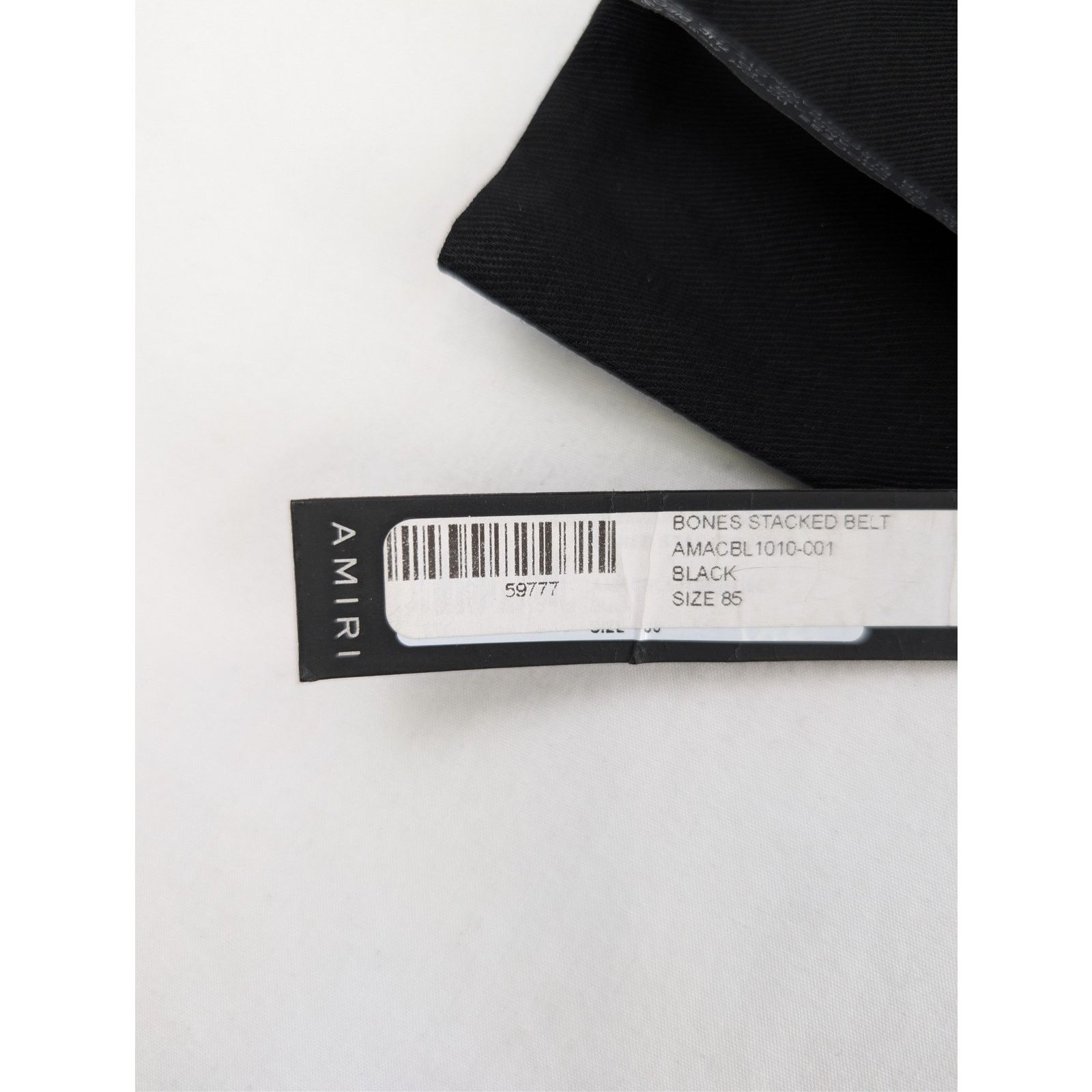 Amiri o1rshd1 Size: 85 / Bones Stacked Belt in Black Size 34 - 17 Thumbnail