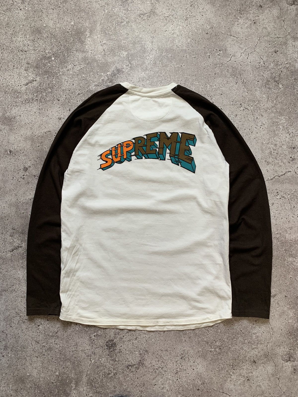 image of Supreme Big Logo Vintage Oversize Long-Sleeve in White, Men's (Size Medium)