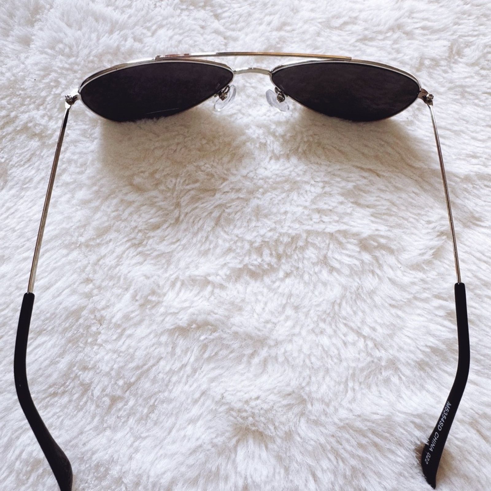 Other Carl Black w/ Silver Rims Aviator Sunglasses Size ONE SIZE - 7 Thumbnail