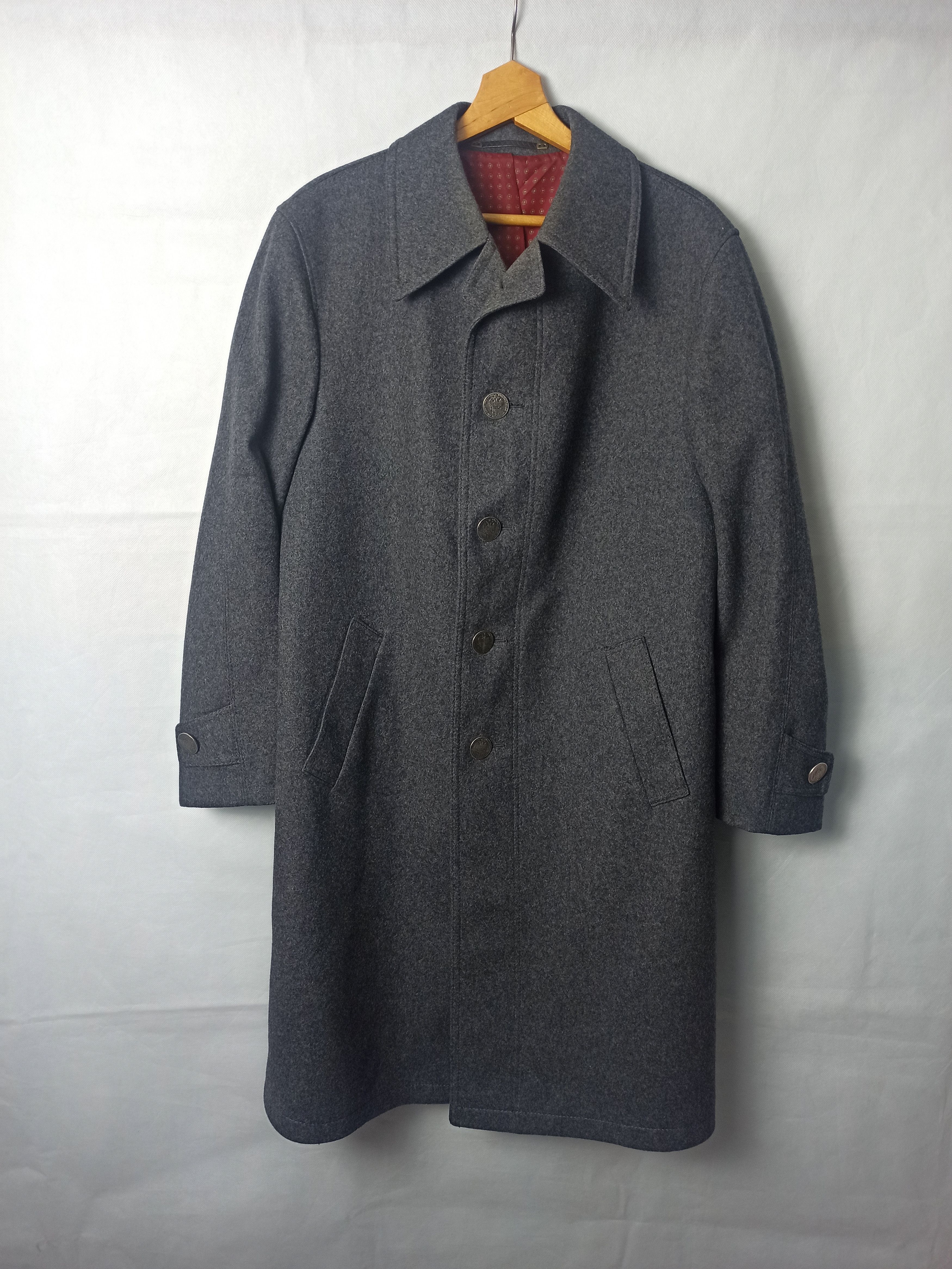 image of 90's Vintage Bavaria Loden Trachten Traditional Coat in Grey, Men's (Size Large)