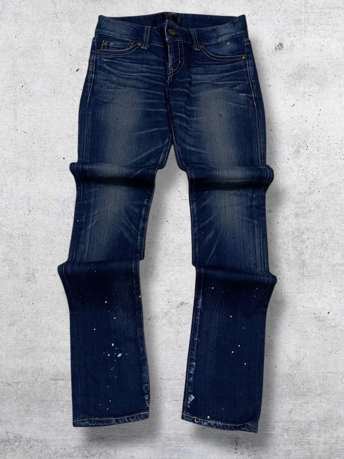 Japanese Brand VINTAGE MOUSSY JAPAN DESIGNER 90S SPLASH PUNK SKINNY DENIM Size US 29 - 1 Thumbnail