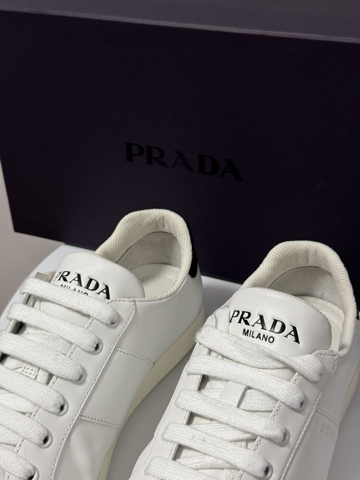 Prada Prada white leather sneakers men us 8 eur 41 Size US 8 / EU 41 - 3 Thumbnail