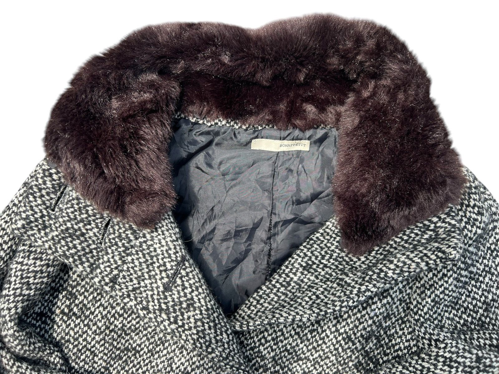 Vintage Bonappetit Vintage Faux Fur Button Wool Jacket Size M / US 6-8 / IT 42-44 - 4 Thumbnail
