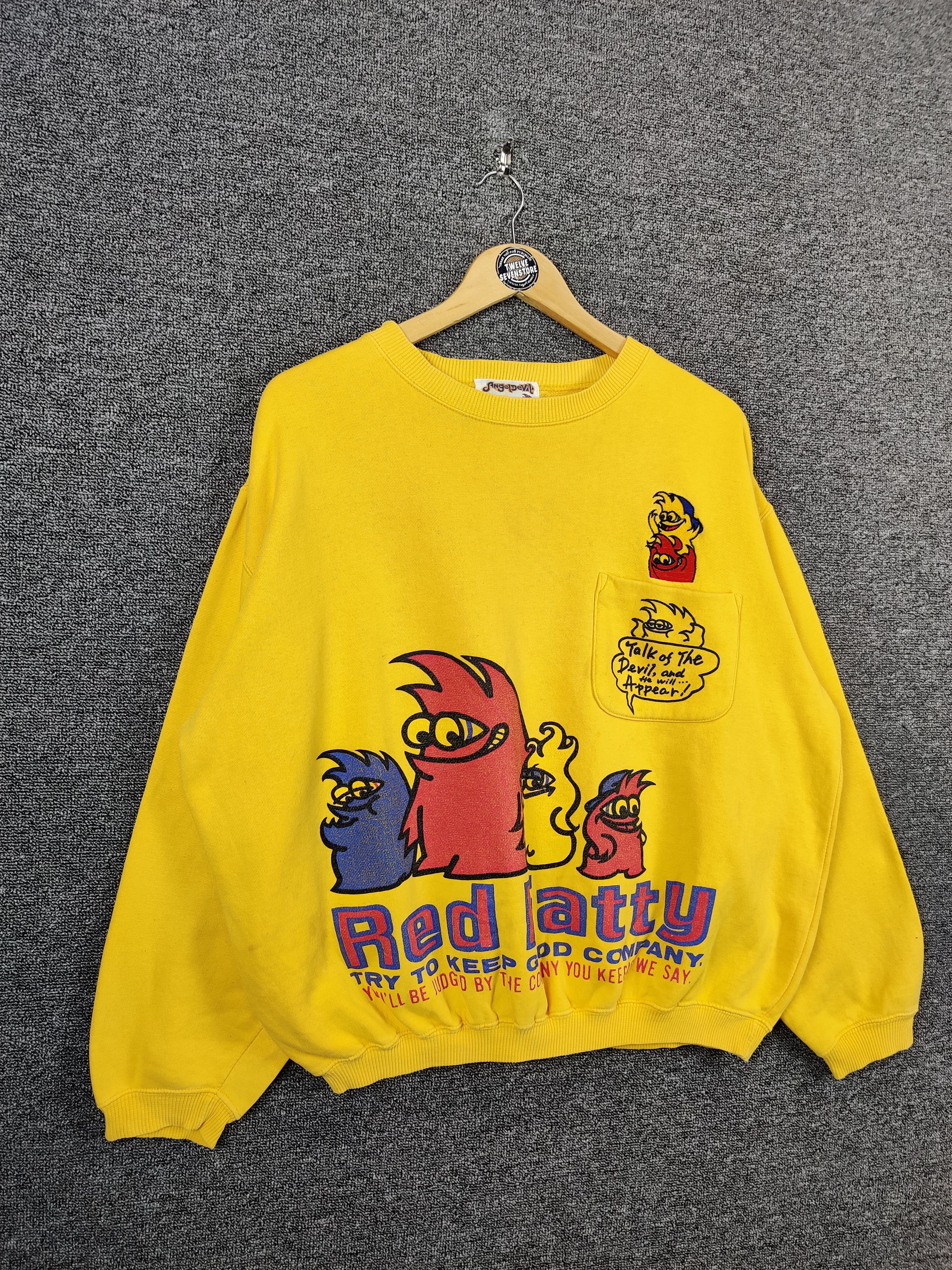 Japanese Brand Vintage Angel Devil Crewneck Sweatshirt Size US XL / EU 56 / 4 - 7 Thumbnail