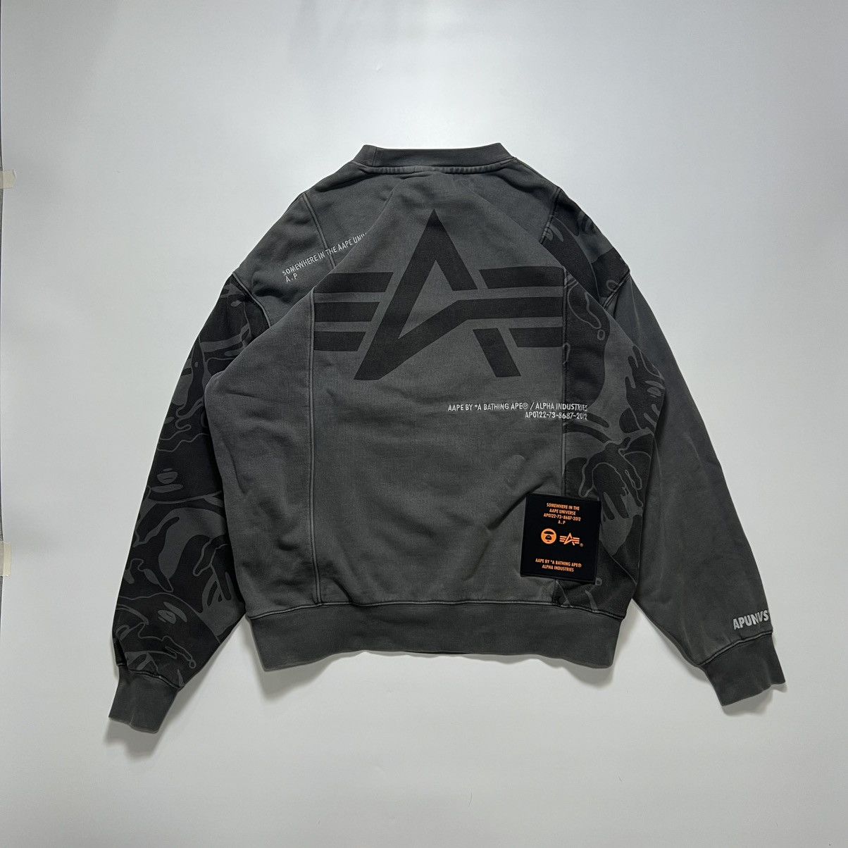 Aape Aape x Alpha Industries Washed Sweatshirt FF22 Size US M / EU 48-50 / 2 - 2 Thumbnail