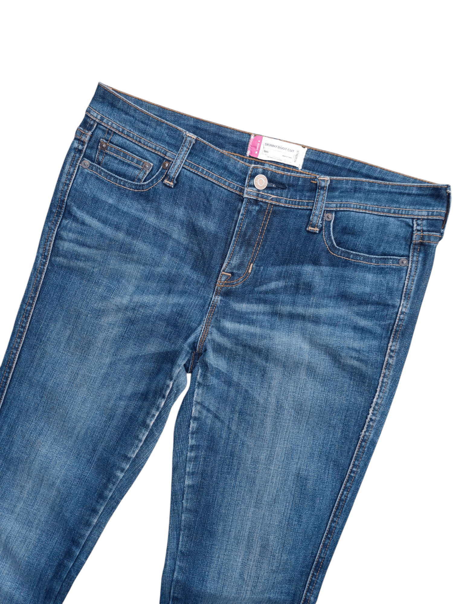 Gap × Round Two × Vintage Y2K GAP SKINNY BOOT CUT STRETCH WHISKERS FADED DENIM E211 Size US 32 / EU 48 - 8 Thumbnail
