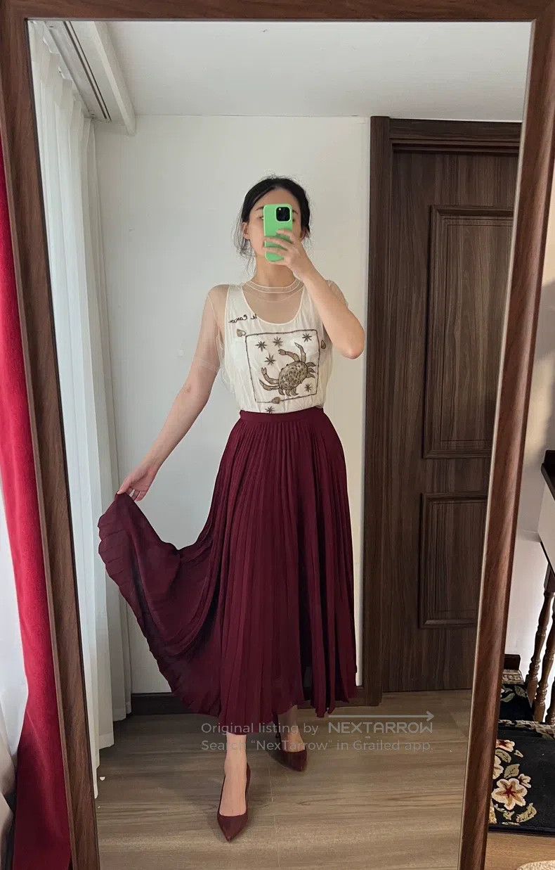 Valentino Valentino Skirt mulberry silk fabric Size S / US 4 / IT 40 - 4 Thumbnail