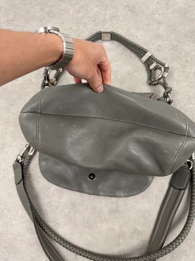 Gucci SS2010 Gucci Runway Techno Horsebit Grey Leather Hobo Bag by Frida Giannini Size ONE SIZE - 14 Thumbnail