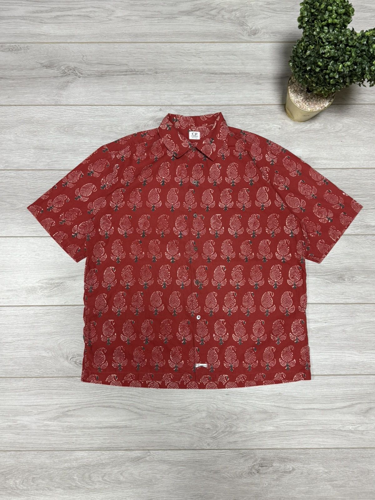 C.P. Company CP company SS 1996 all over print leaves buttons Italy Size US XL / EU 56 / 4 - 3 Thumbnail