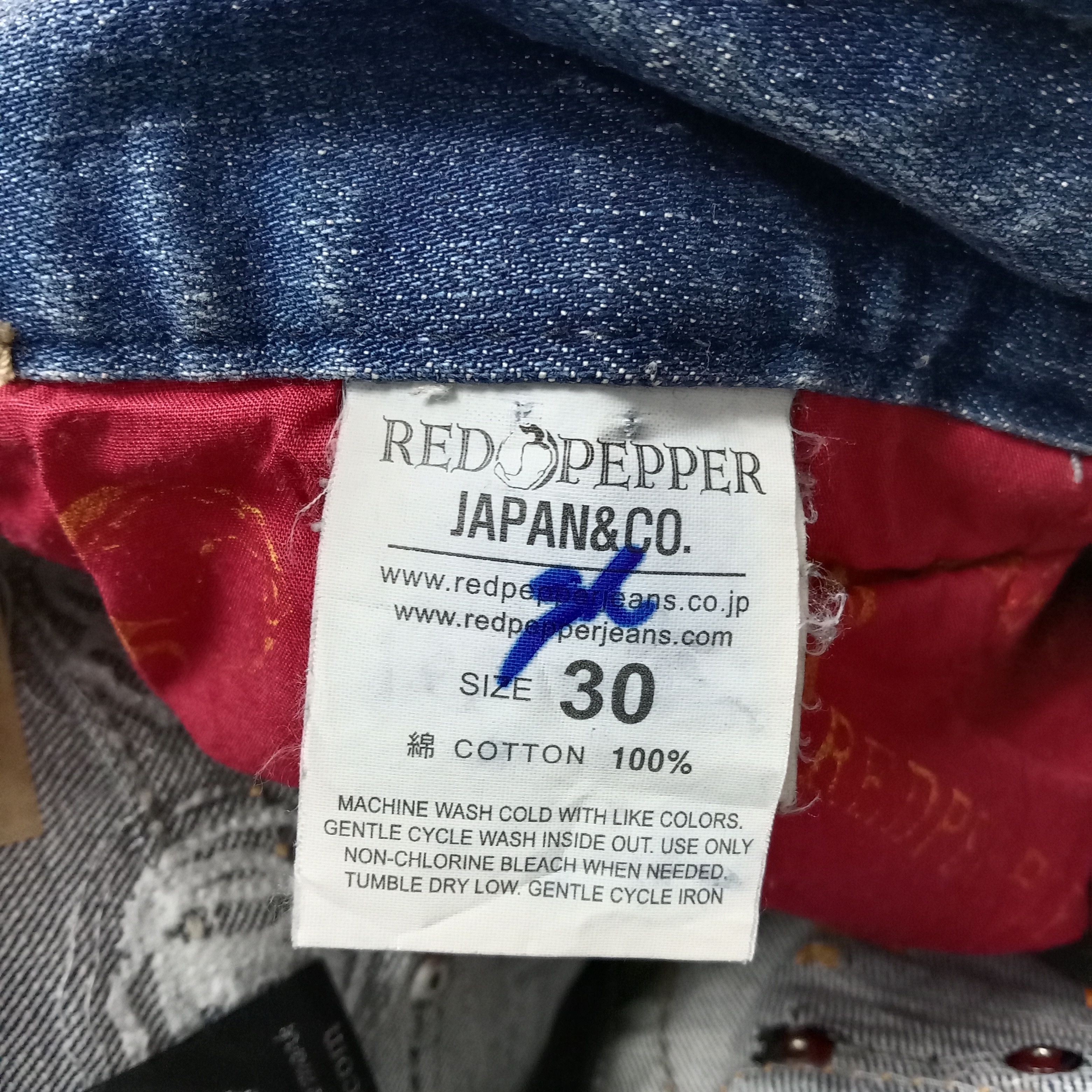 Japanese Brand Red Pepper Japanese Brand Denim Jeans C258N8 Size US 32 / EU 48 - 15 Thumbnail
