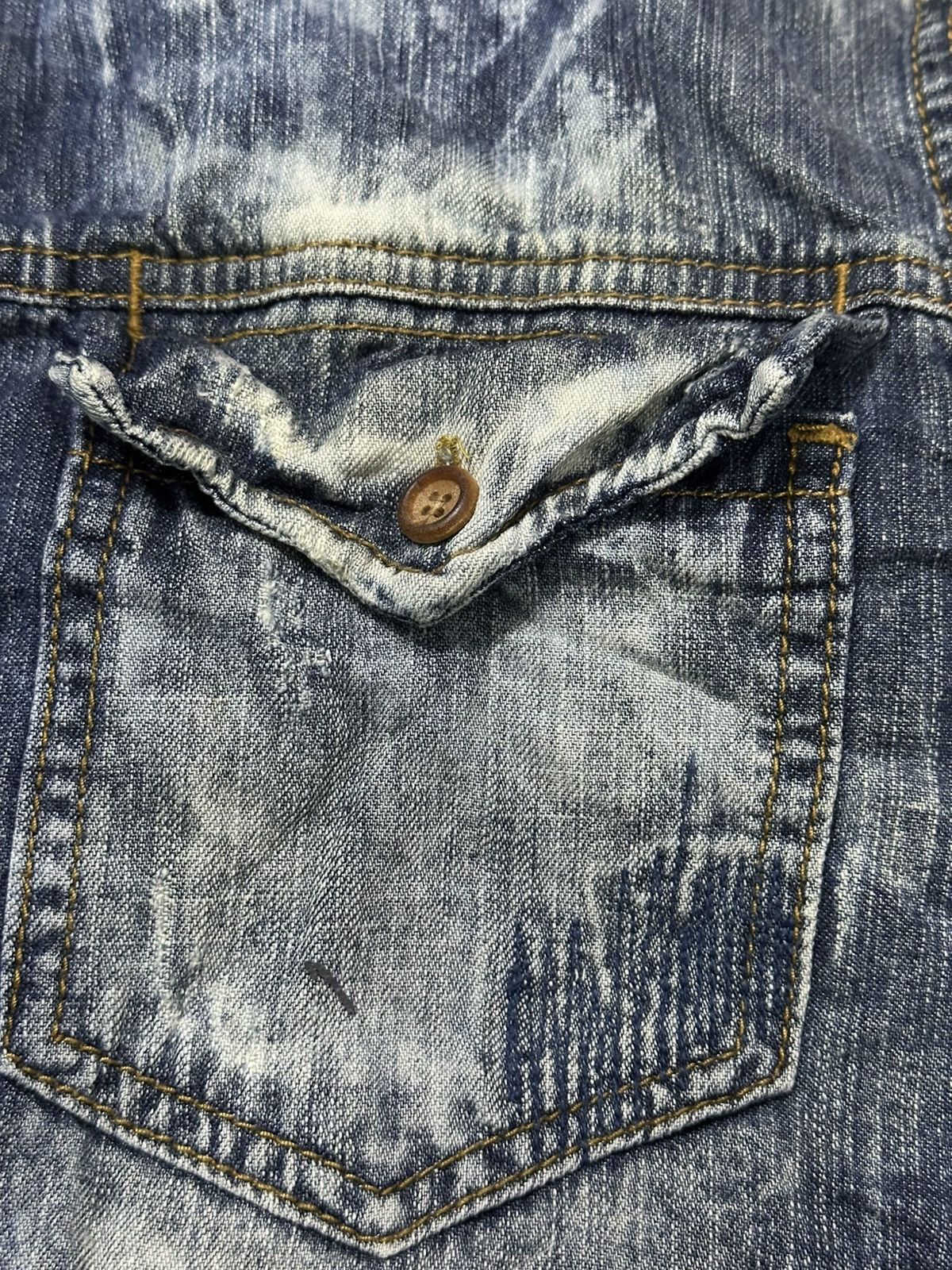 Kapital 00s Distress Style Buckaro Denim Patchwork. Size US L / EU 52-54 / 3 - 18 Thumbnail