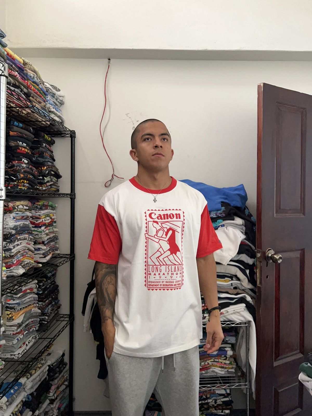 Canon 1996 Canon Long Island Marathon Stamp Tee Size US XL / EU 56 / 4 - 3 Thumbnail