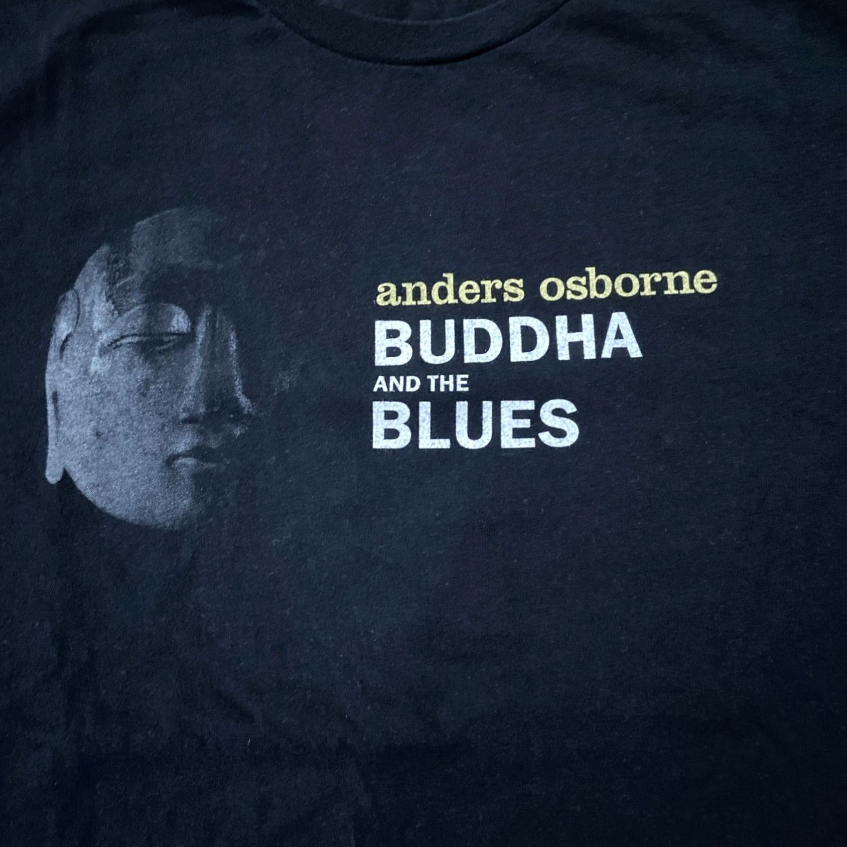 Sanders Anders Osborne XL Shirt Buddha And The Blues Band Shirt Men XL Black Colorful Graphic Print Logo Crew Neck Short Sleeve True Religion Buddha Size US XL / EU 56 / 4 - 2 Thumbnail