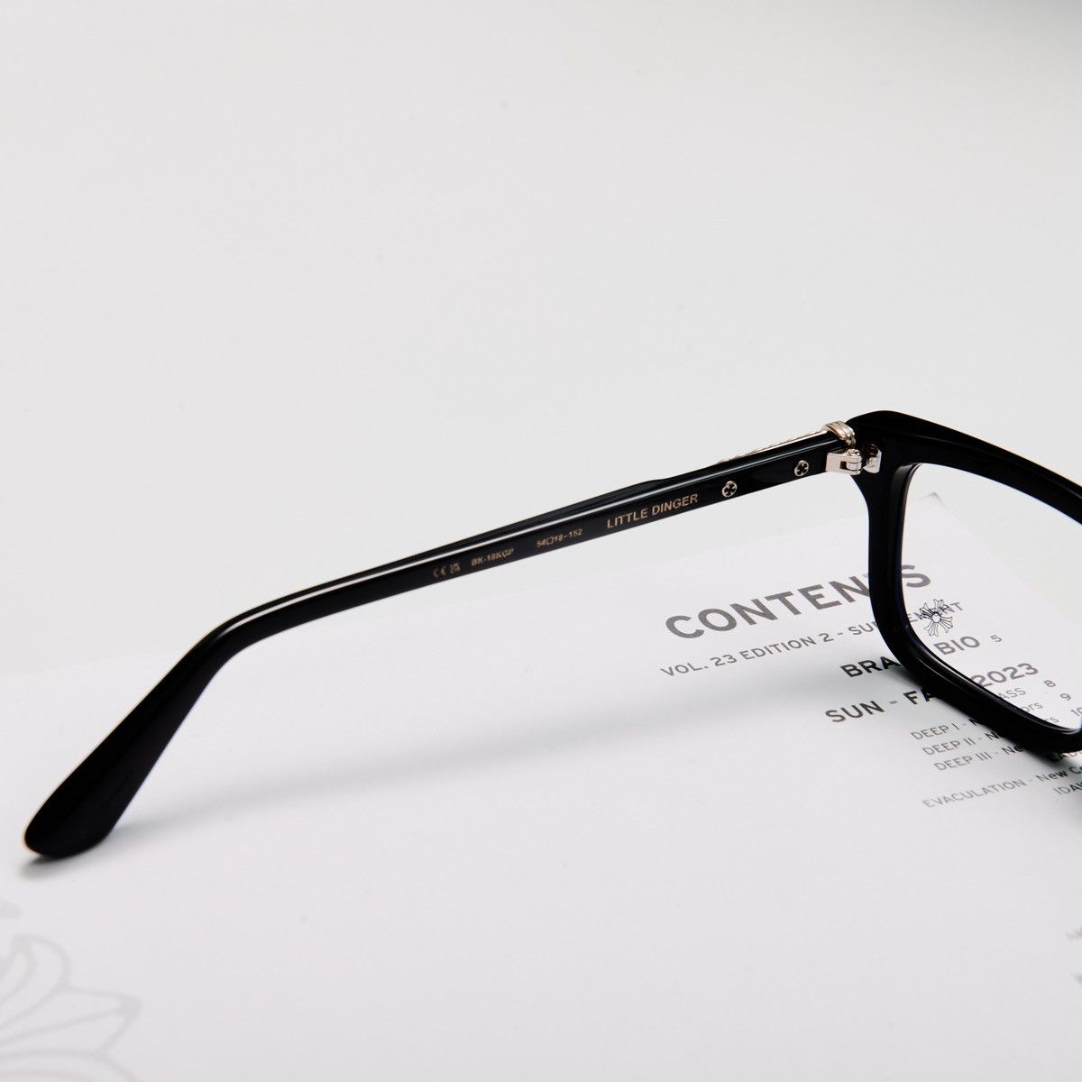 Chrome Hearts CHROME HEARTS LITTLE DINGER BLACK/ 18KGP GLASSES Size ONE SIZE - 5 Thumbnail