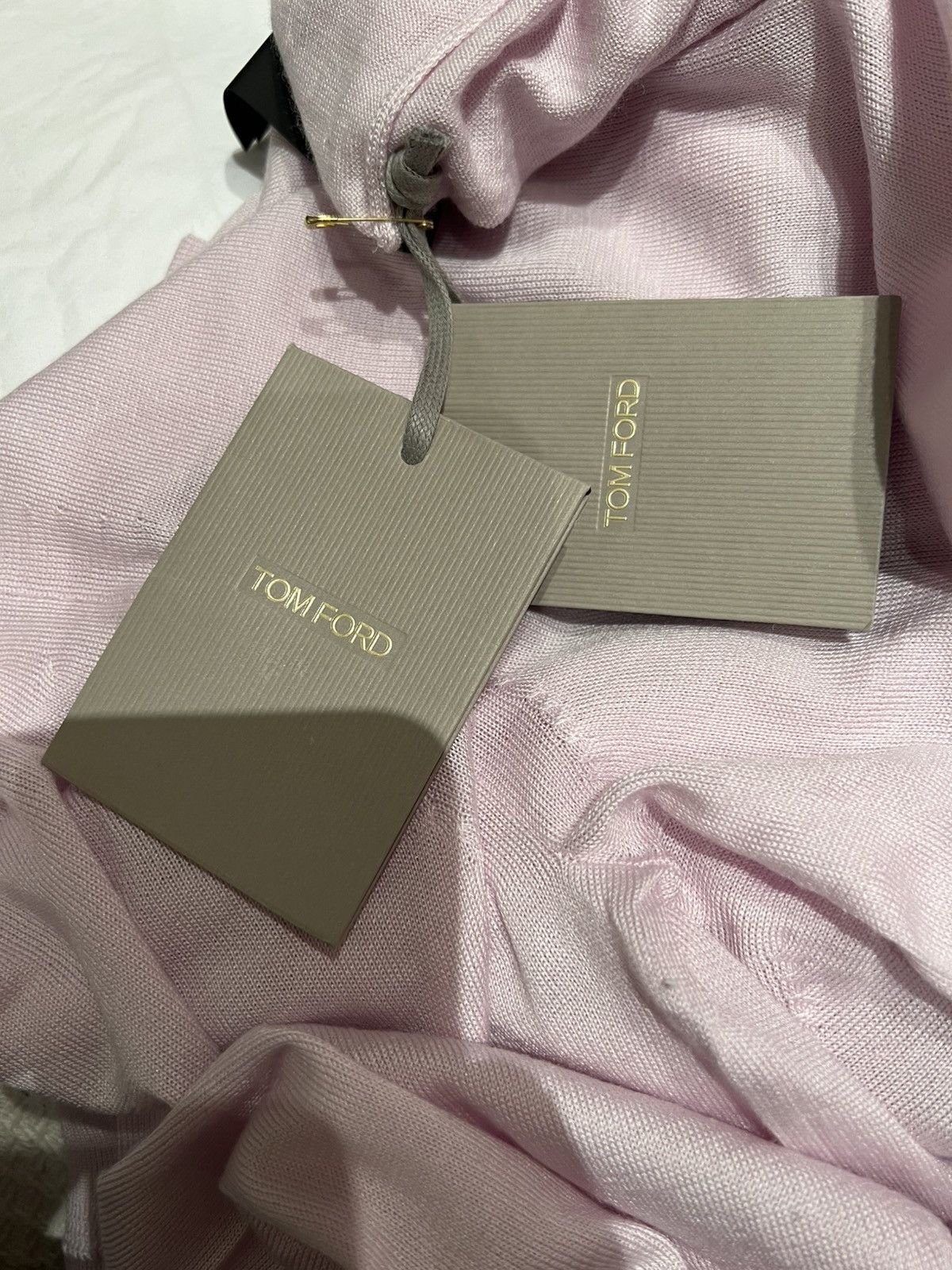 Tom Ford TOM FORD Polo Sweater 52 Italy 70% Cashmere 30% Silk Pink Size US L / EU 52-54 / 3 - 8 Thumbnail