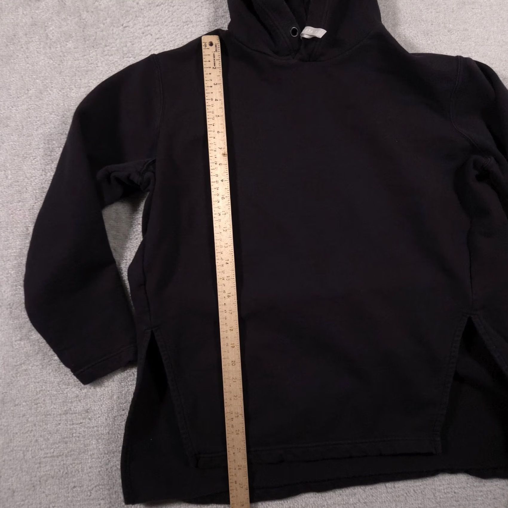 Athleta Athleta Hoodie Womens Medium Black Long Tunic Sweatshirt Side Slit Pullover Size M / US 6-8 / IT 42-44 - 7 Thumbnail
