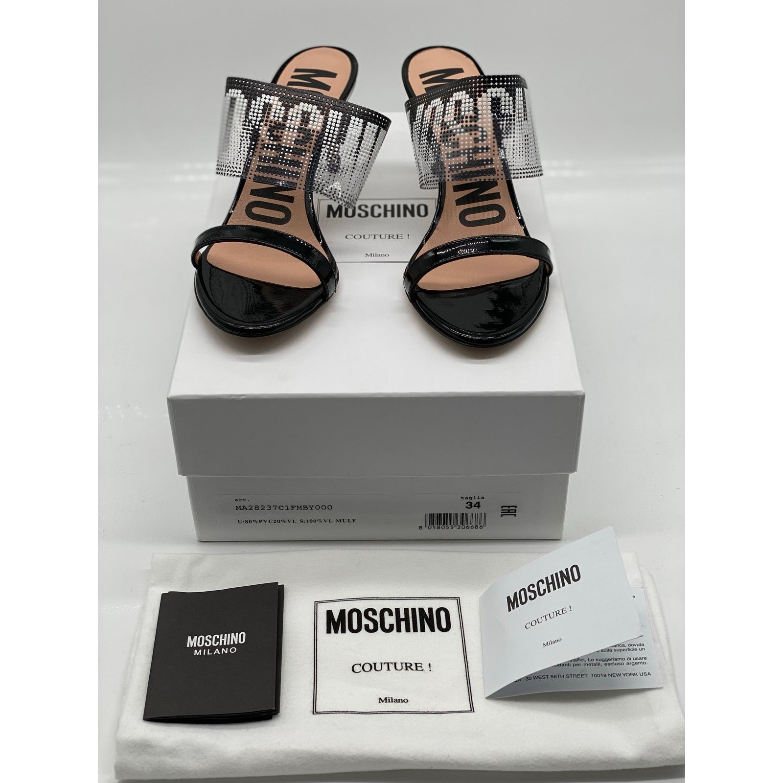 Moschino Moschino Logo Patent Leather Mules sz. 35 EU Size US 5 / IT 35 - 8 Thumbnail