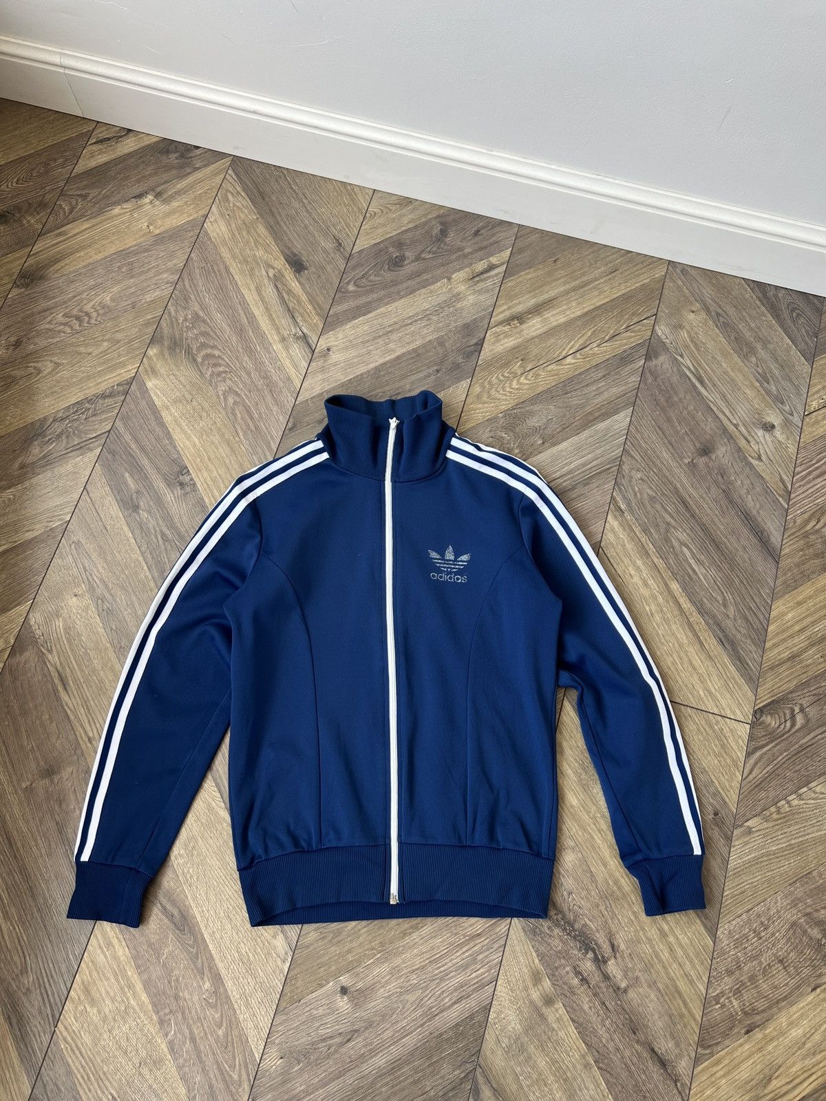Adidas Vintage 80s Adidas Full Zip Track Jacket Blue Size US S / EU 44-46 / 1 - 2 Thumbnail