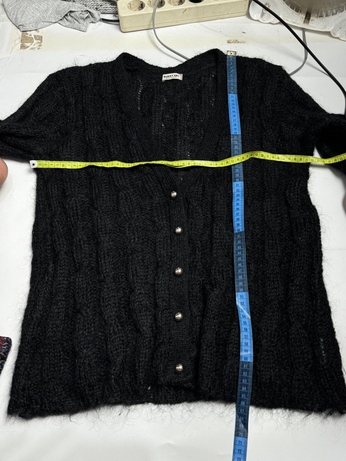 If Six Was Nine × Japanese Brand Mohair Cable Grunge Bukky Aki Cardigan Kurt Cobain Style Size US M / EU 48-50 / 2 - 10 Thumbnail