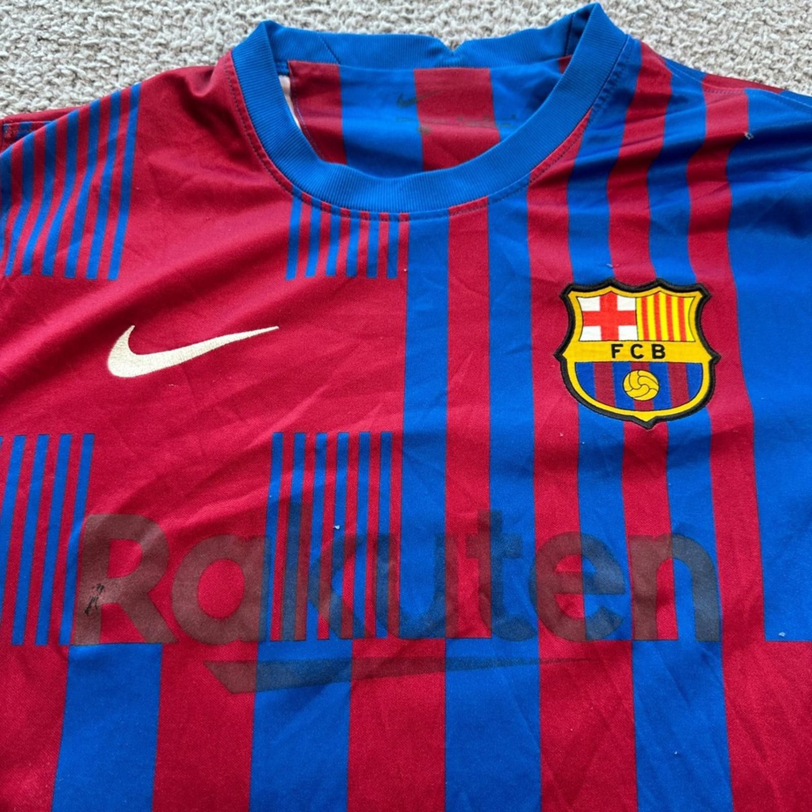 Nike Nike FC Barcelona 2021-2022 Home Jersey Mens M Rakuten Shirt Size US M / EU 48-50 / 2 - 8 Thumbnail
