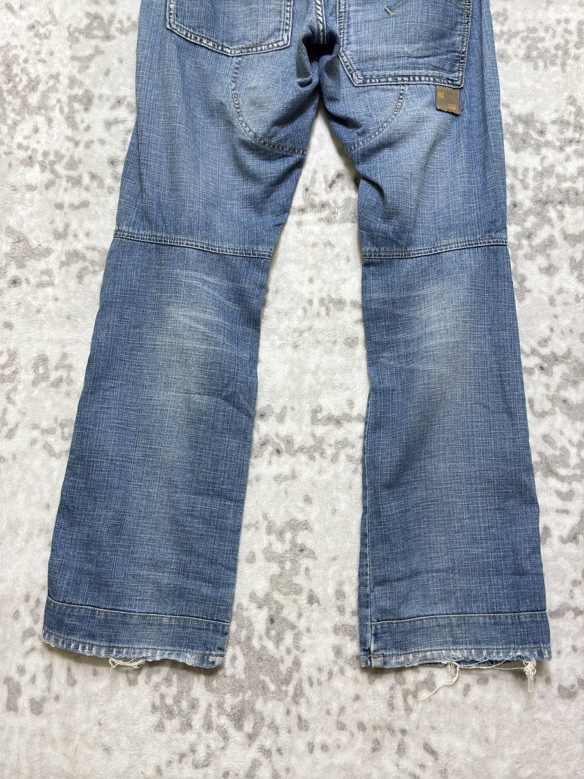 G-Star Vintage G-Star RAW Flared Patchwork Knee Statement Denim Size US 30 / EU 46 - 11 Thumbnail