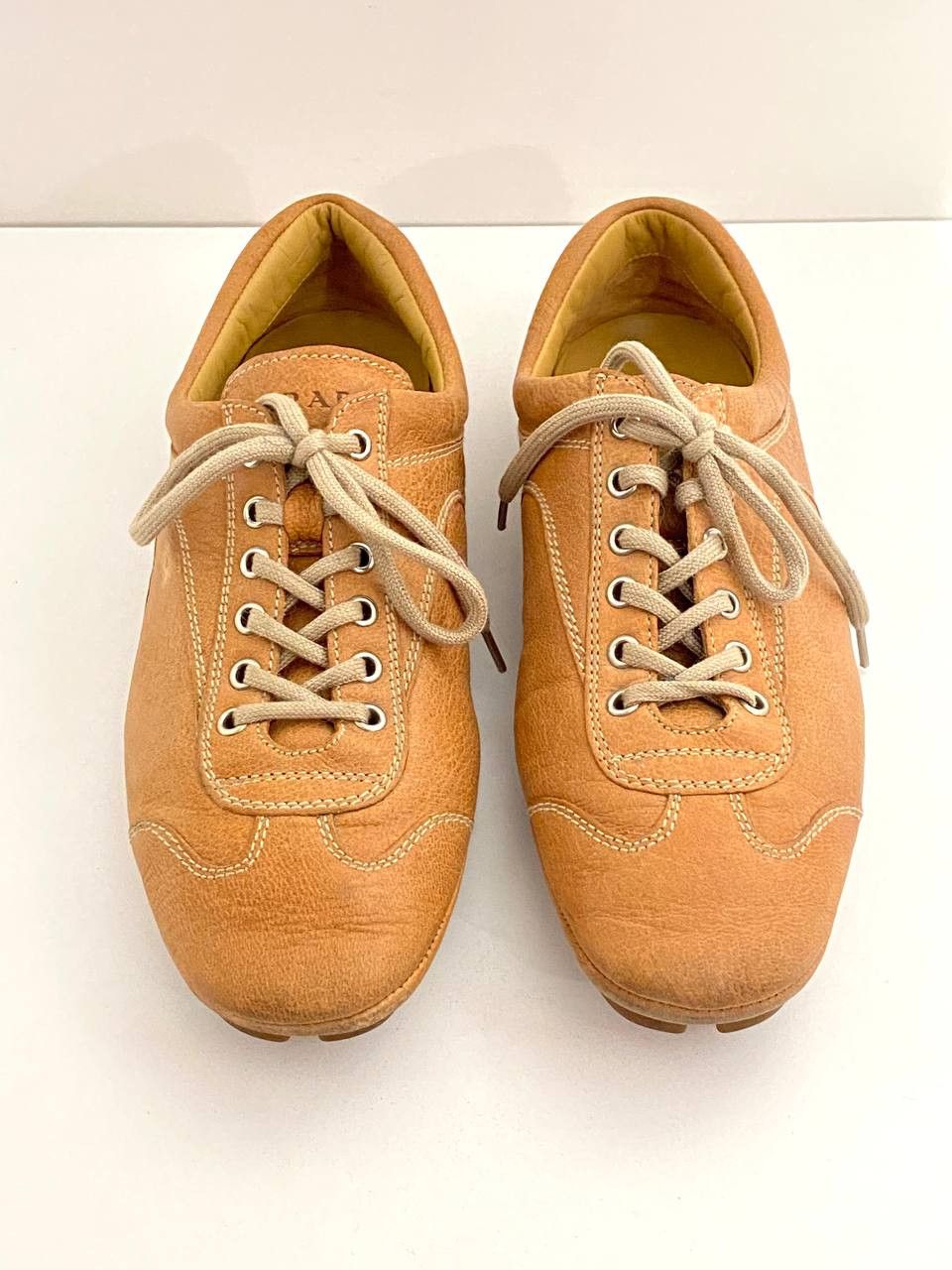 Prada Prada Car Shoe Bowling Low Top Lace Up Sneakers Retro Shoes Size US 7.5 / IT 37.5 - 10 Thumbnail