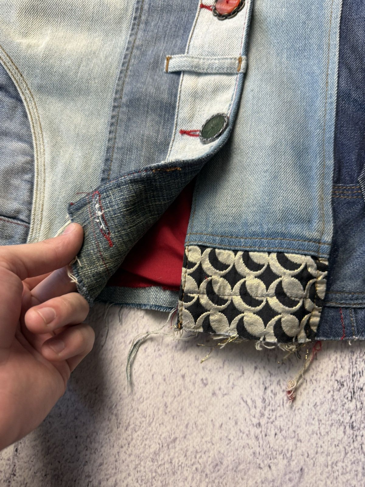 Desigual Vintage Designer Patch work Denim Jackets Y2K Japanese Size M / US 6-8 / IT 42-44 - 9 Thumbnail