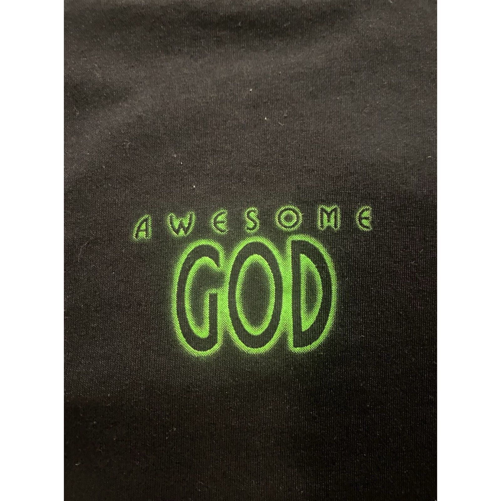 Hanes VINTAGE Hanes T-Shirt Men XL Black Heavyweight Crew Neck Short Sleeve Graphic Print Jesus Tee 90s World Size US XL / EU 56 / 4 - 6 Thumbnail