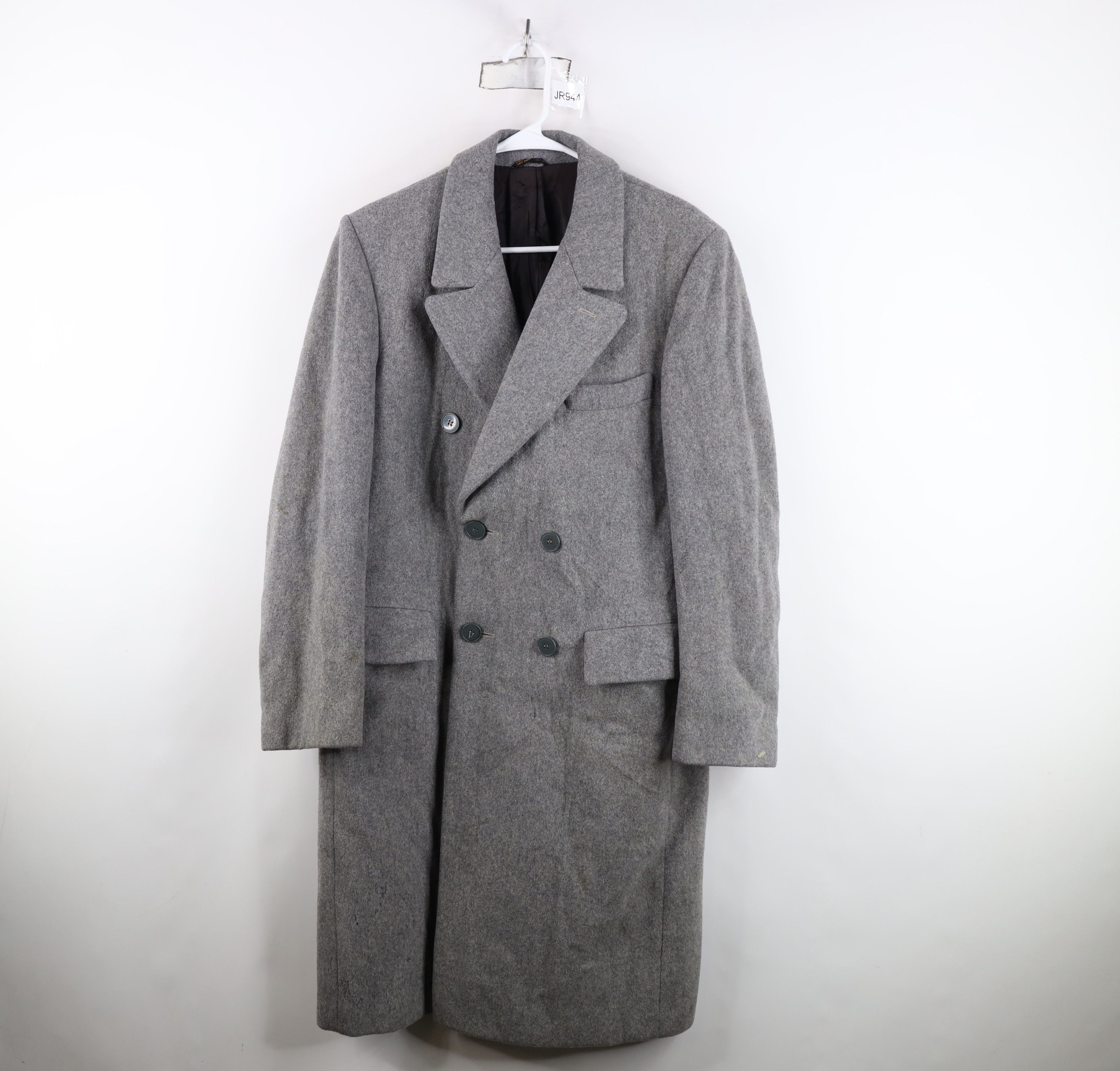 Vintage Vintage 50s 60s Rockabilly Breasted Trench Coat Jacket Size US L / EU 52-54 / 3 - 1 Thumbnail