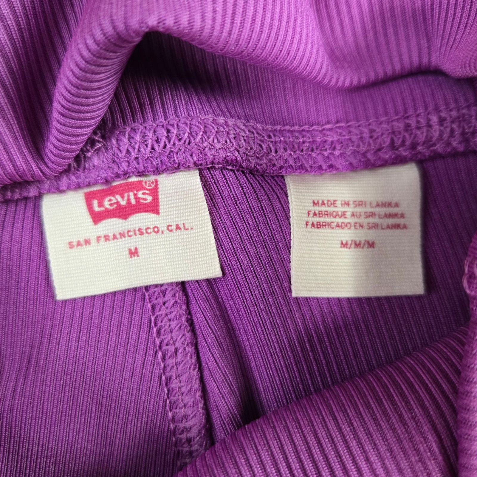 Levi's Levi’s Purple Ribbed High Rise Biker Shorts Size Medium Size 30" / US 8 / IT 44 - 7 Thumbnail