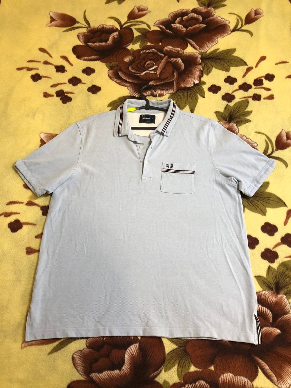 Fred Perry Fred Perry Slim Fit Blue Polo Shirt Ribbon Pocket Mod Size US XXL / EU 58 / 5 - 1 Thumbnail