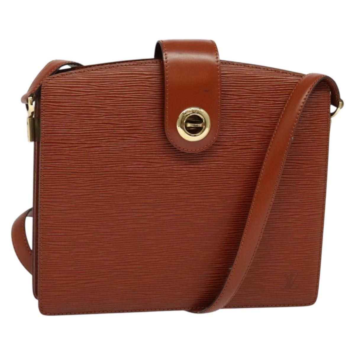 Louis Vuitton LOUIS VUITTON Epi Capuchin Shoulder Bag Brown M52343 Size ONE SIZE - 1 Thumbnail