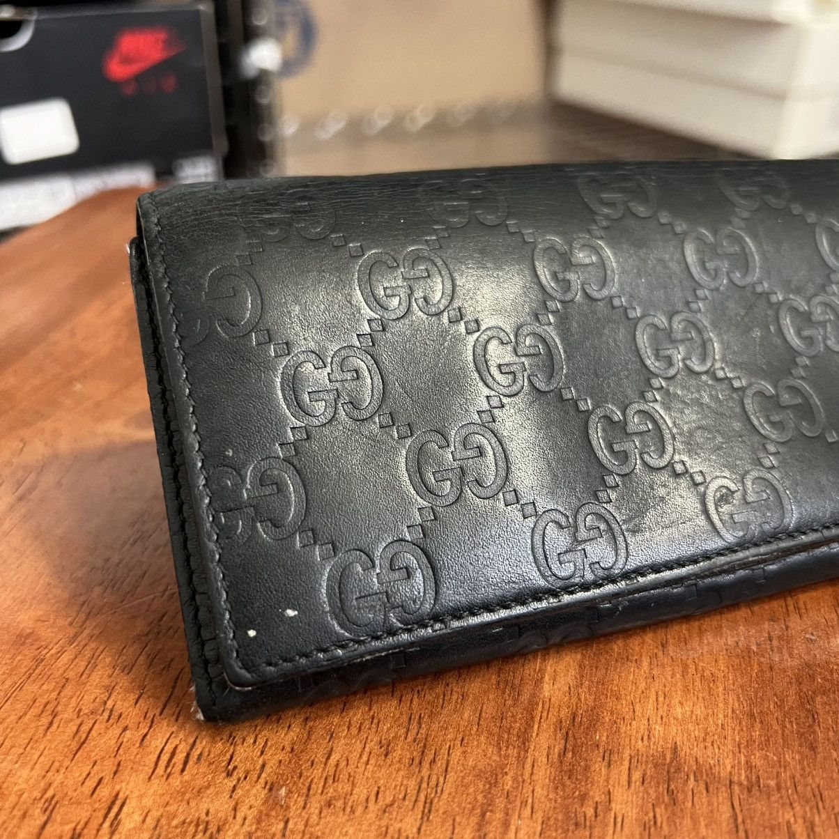 Gucci Gucci Guccissima Long Wallet Black Size ONE SIZE - 2 Thumbnail