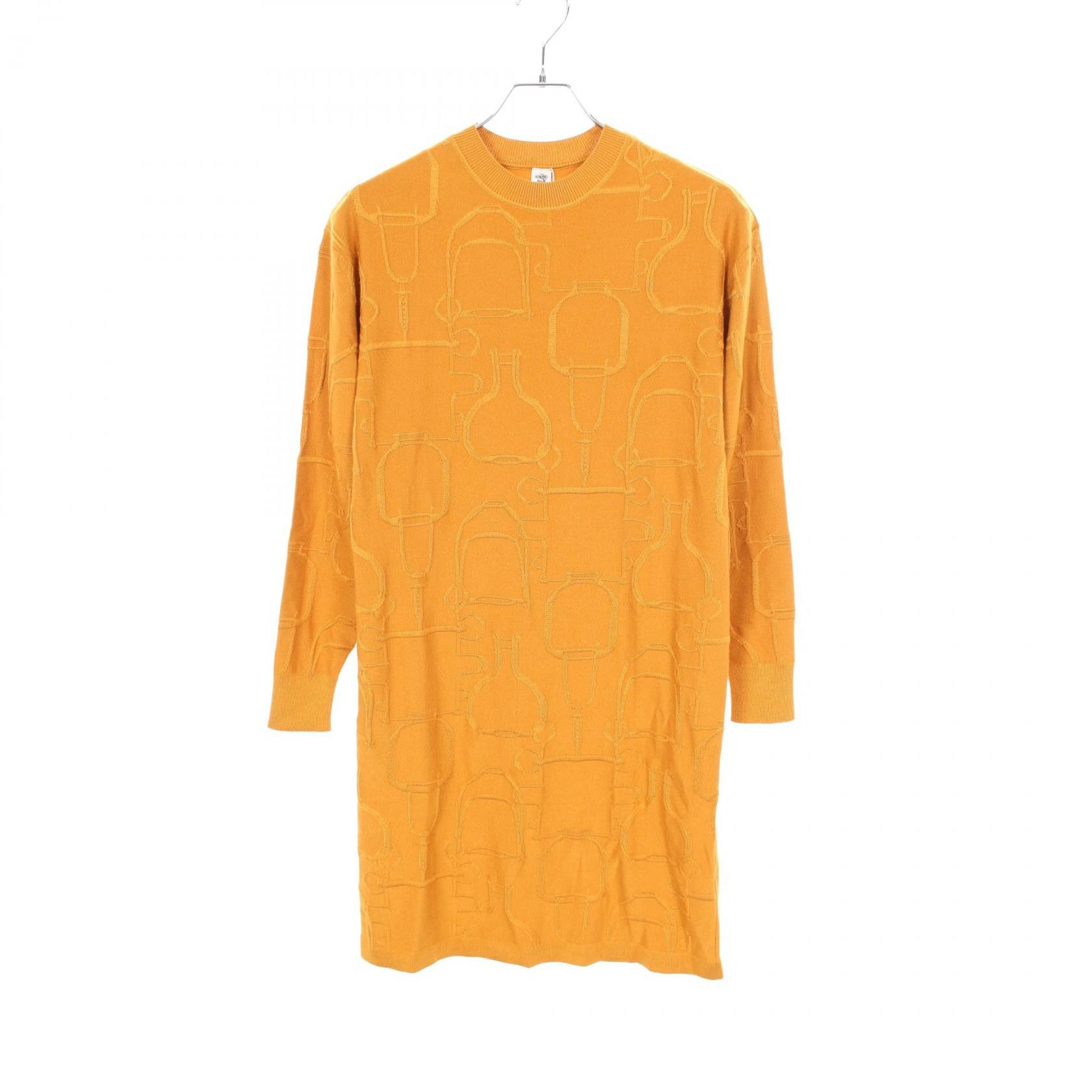 Hermes Hermes Hermes TORSADES silk cashmere dress Textile Dresses DUTY FREE for USA Size ONE SIZE - 1 Thumbnail