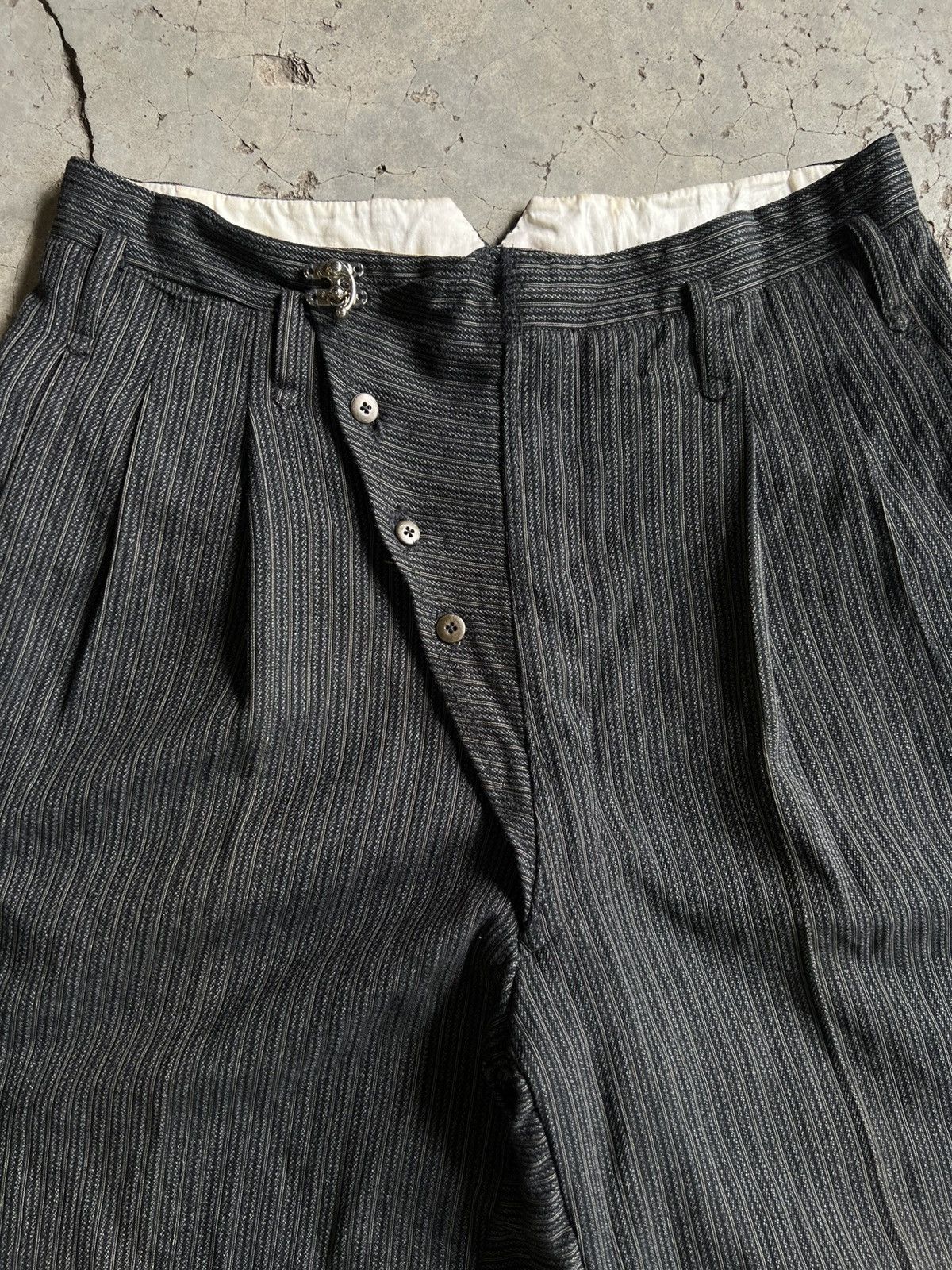 Vintage Vintage 80s Striped Repaired Jorts Size US 31 - 3 Thumbnail